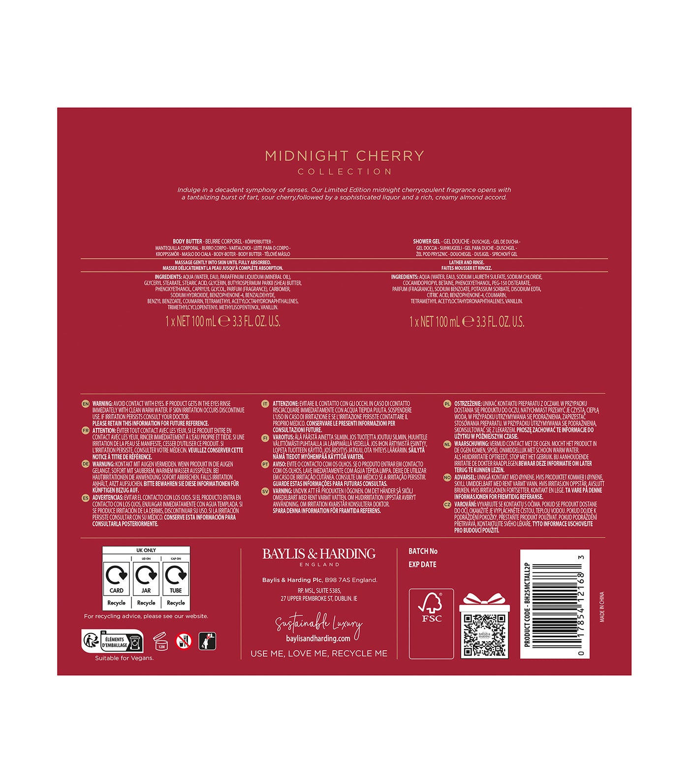 Midnight Cherry Indulgent Body Pamper Duo Gift Set