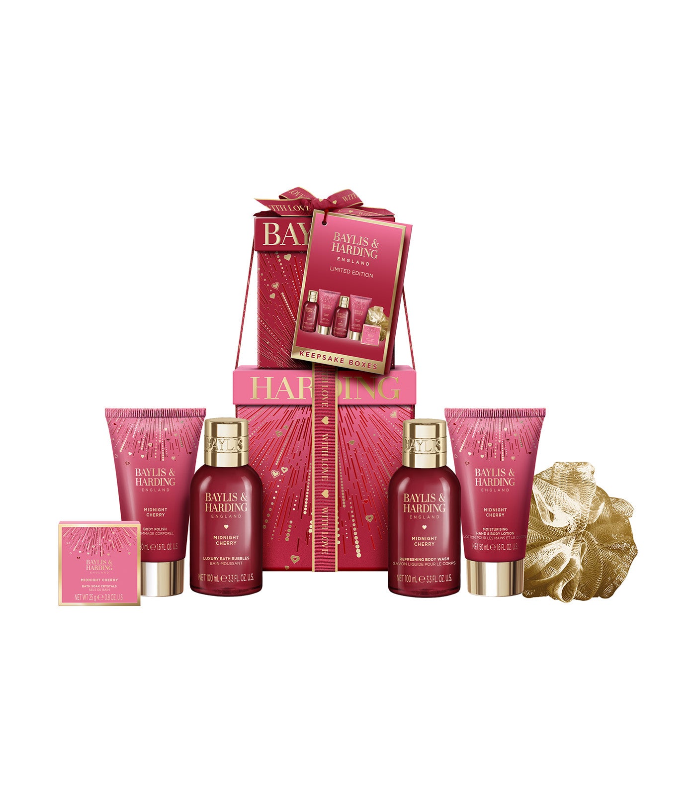 Midnight Cherry Luxury Pamper Present Gift Set