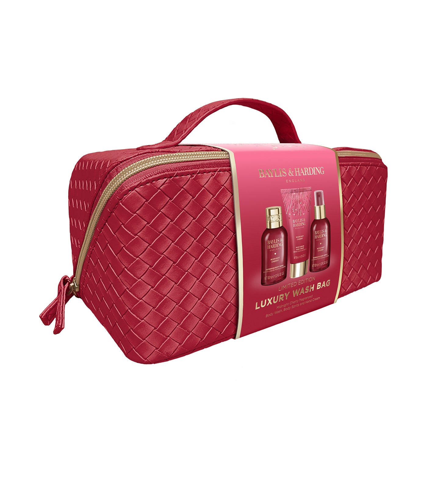Midnight Cherry Luxury Wash Bag Gift Set