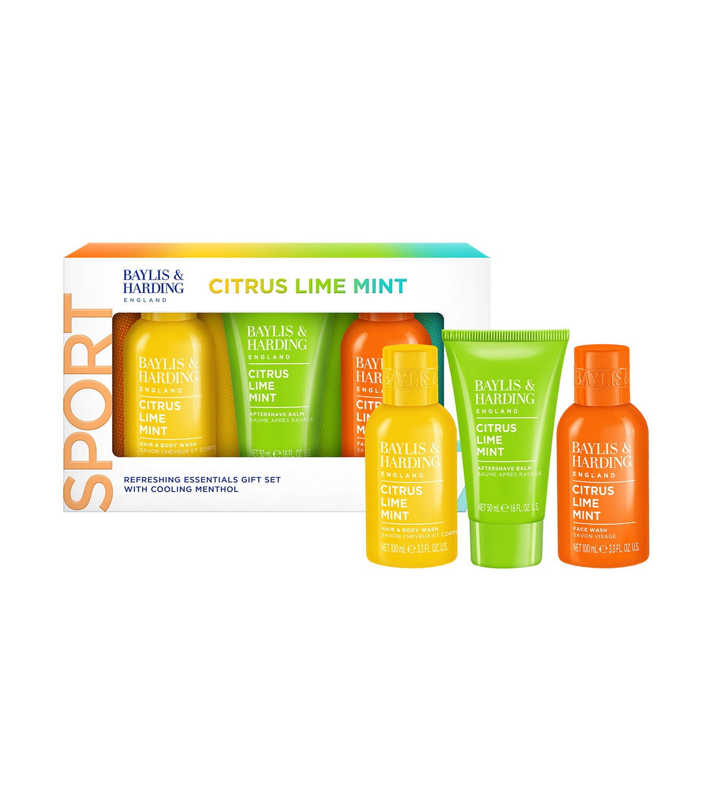 Citrus, Lime, and Mint Men's Refreshing Essentials Trio Gift Set