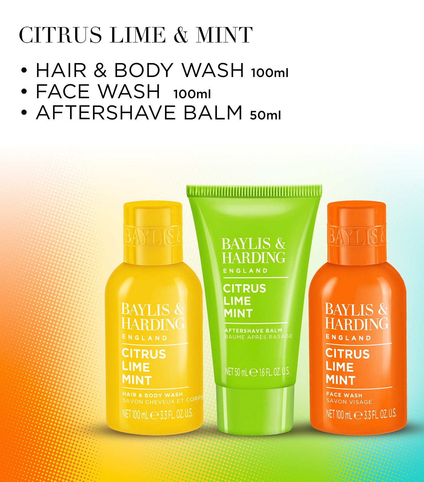 Citrus, Lime, and Mint Men's Refreshing Essentials Trio Gift Set