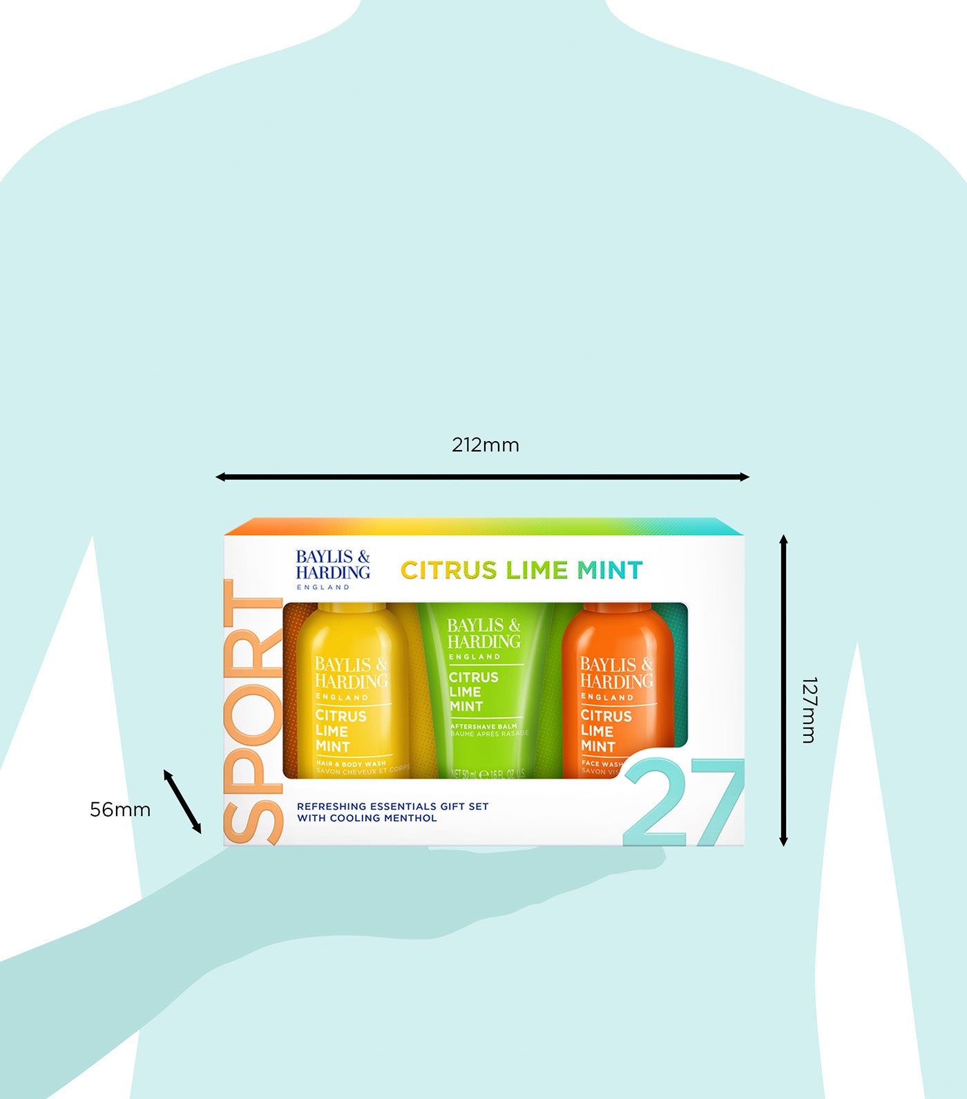 Citrus, Lime, and Mint Men's Refreshing Essentials Trio Gift Set