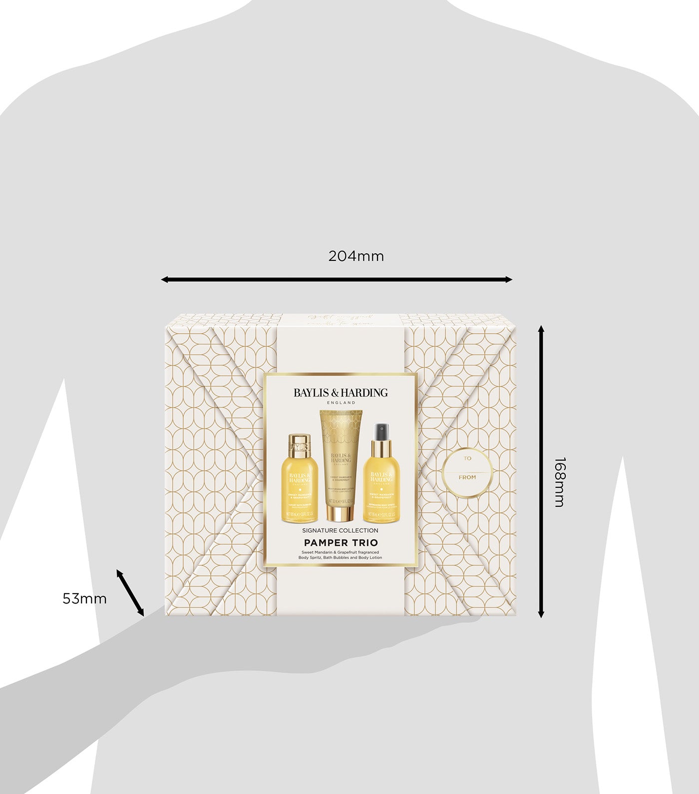 Sweet Mandarin and Grapefruit Gift Wrapped Pamper Trio Gift Set