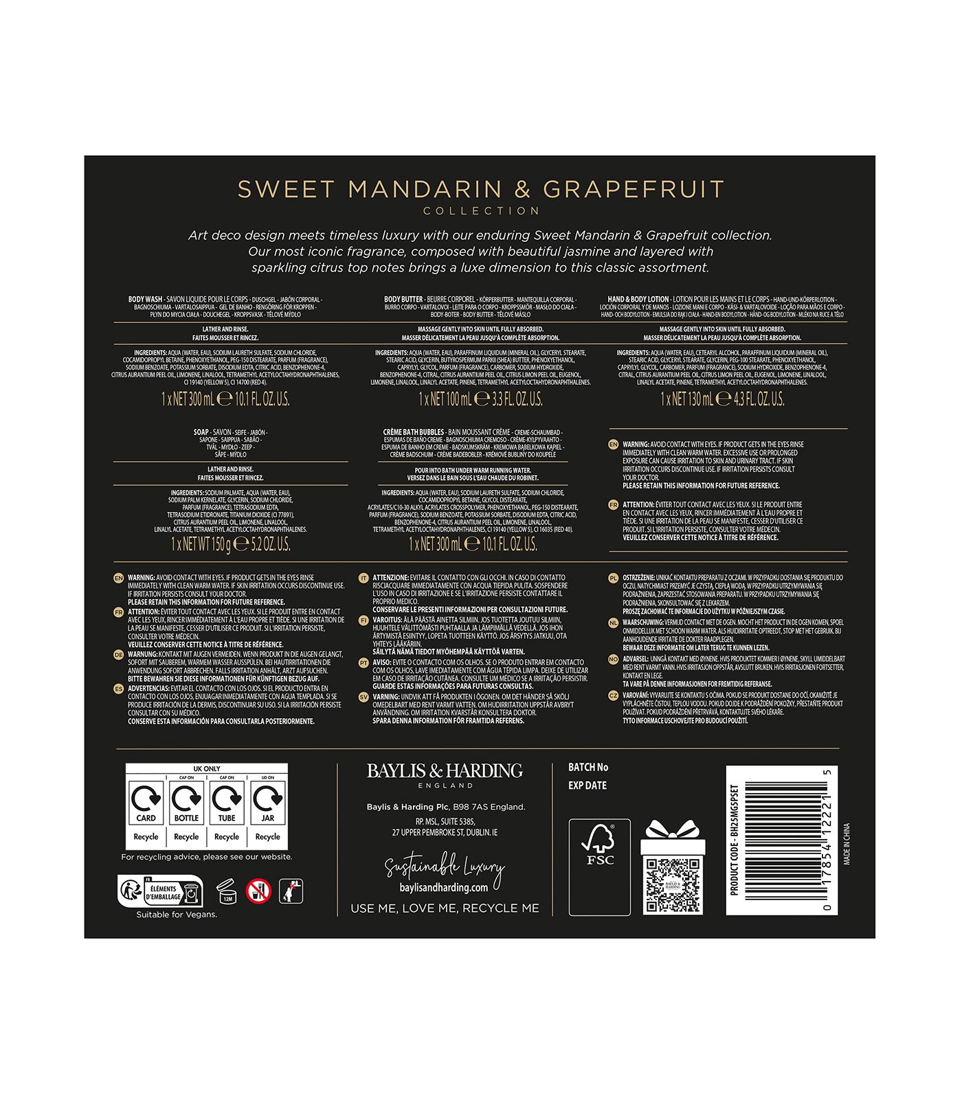 Sweet Mandarin & Grapefruit Perfect Pamper Gift Set