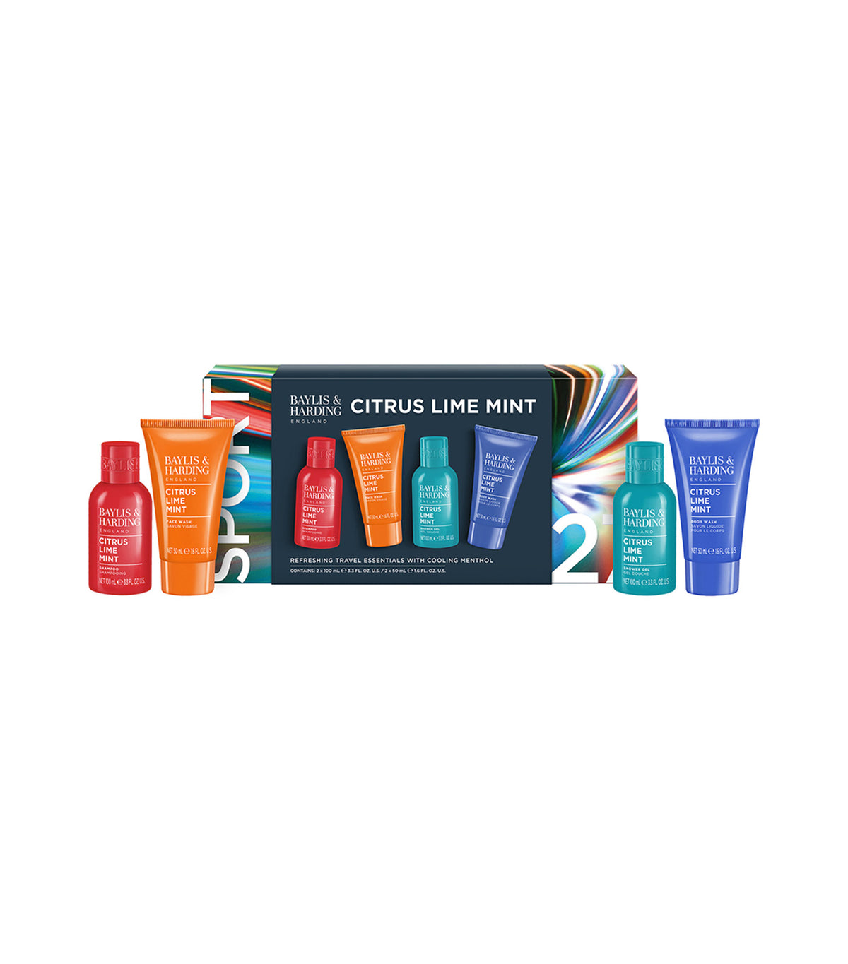 Citrus, Lime & Mint Mens Refreshing Travel Essentials Gift Set