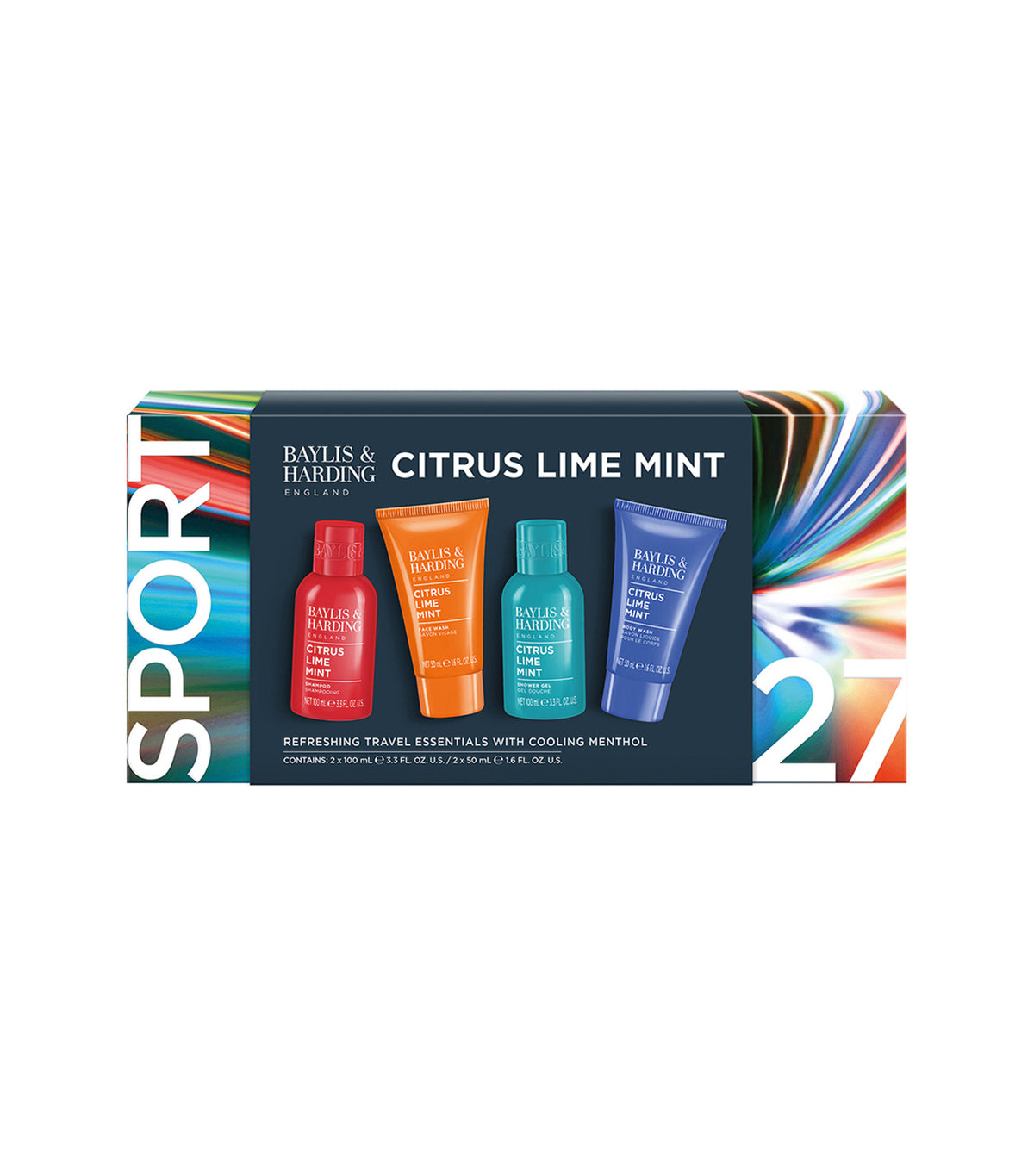 Citrus, Lime & Mint Mens Refreshing Travel Essentials Gift Set