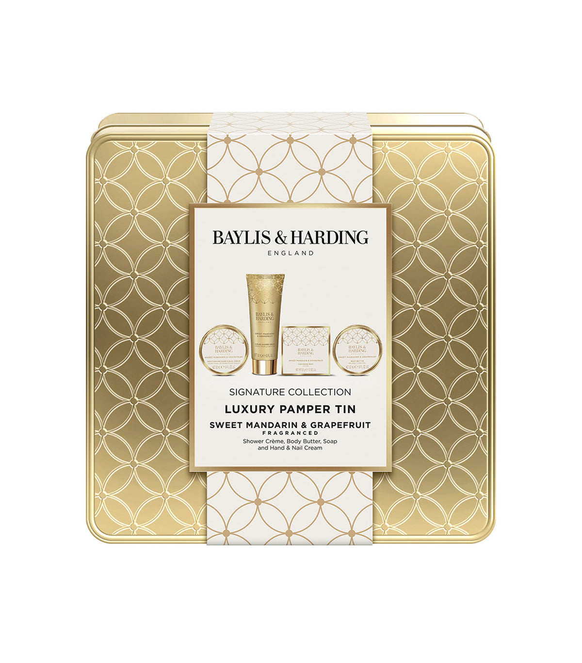 Sweet Mandarin and Grapefruit Luxury Pamper Tin Gift Set