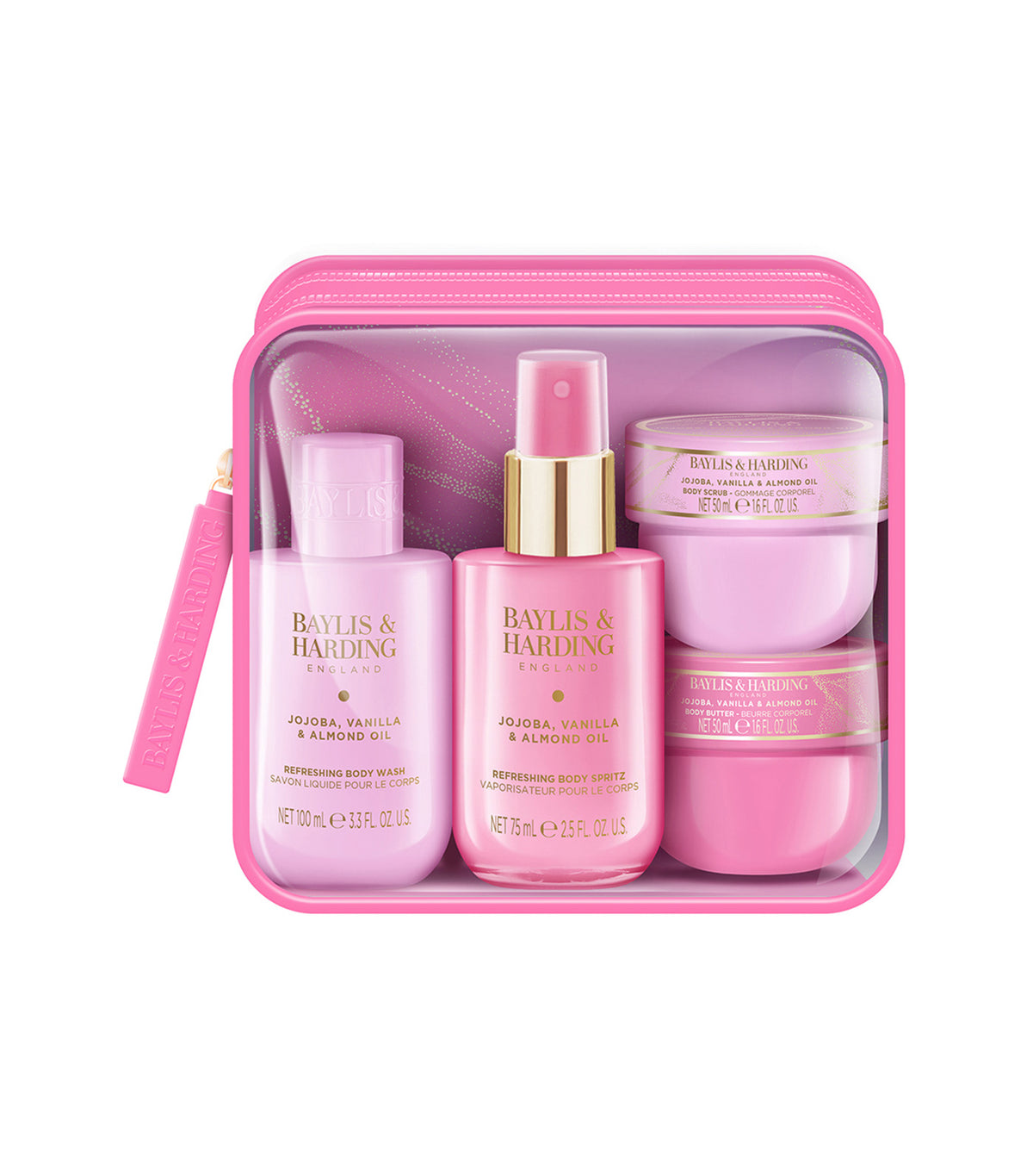 Jojoba, Vanilla & Almond Oil Luxury Travel Wash Bag Gift Set