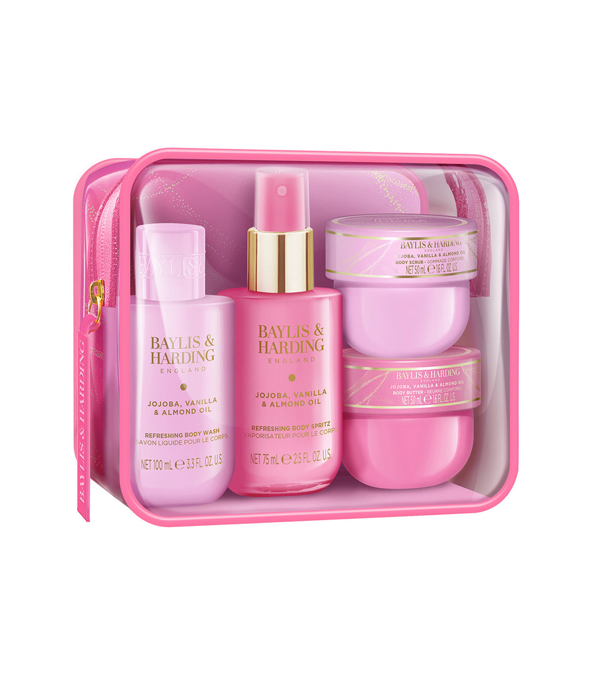 Jojoba, Vanilla & Almond Oil Luxury Travel Wash Bag Gift Set