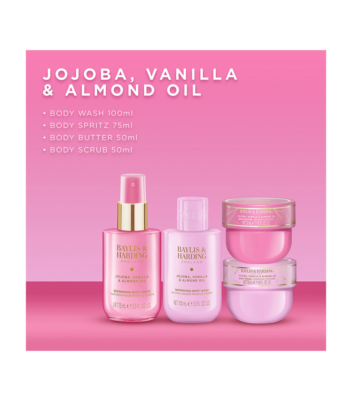 Jojoba, Vanilla & Almond Oil Luxury Travel Wash Bag Gift Set