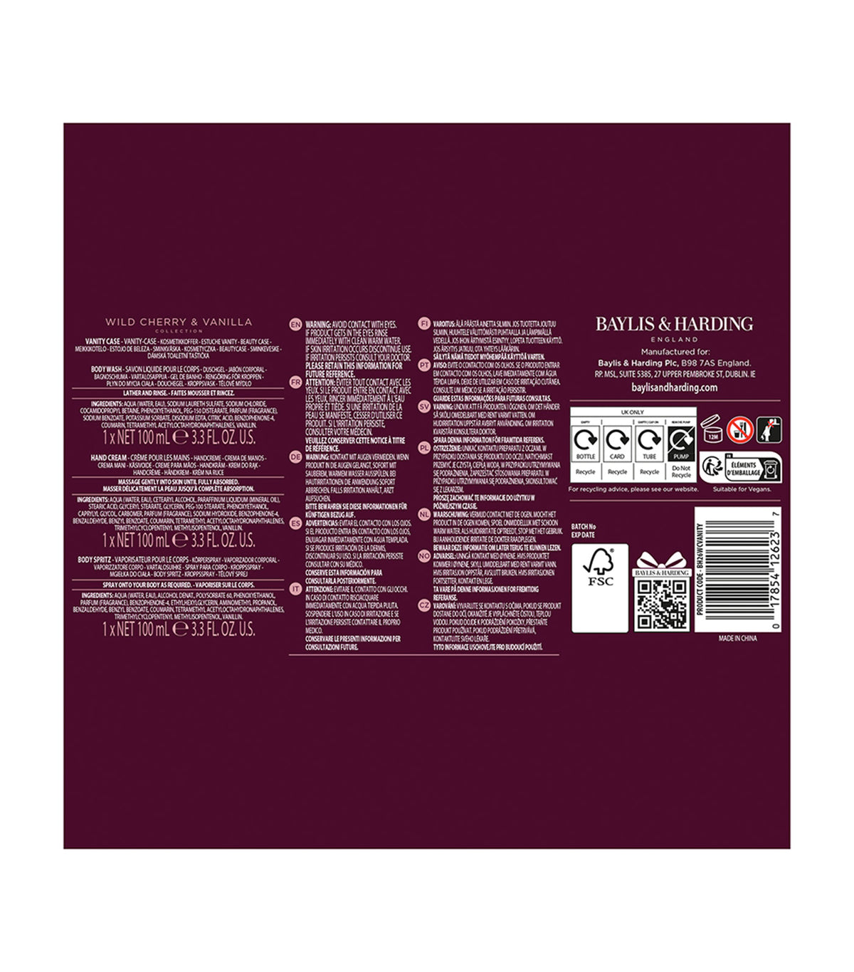 Wild Cherry & Vanilla Luxury Vanity Gift Set