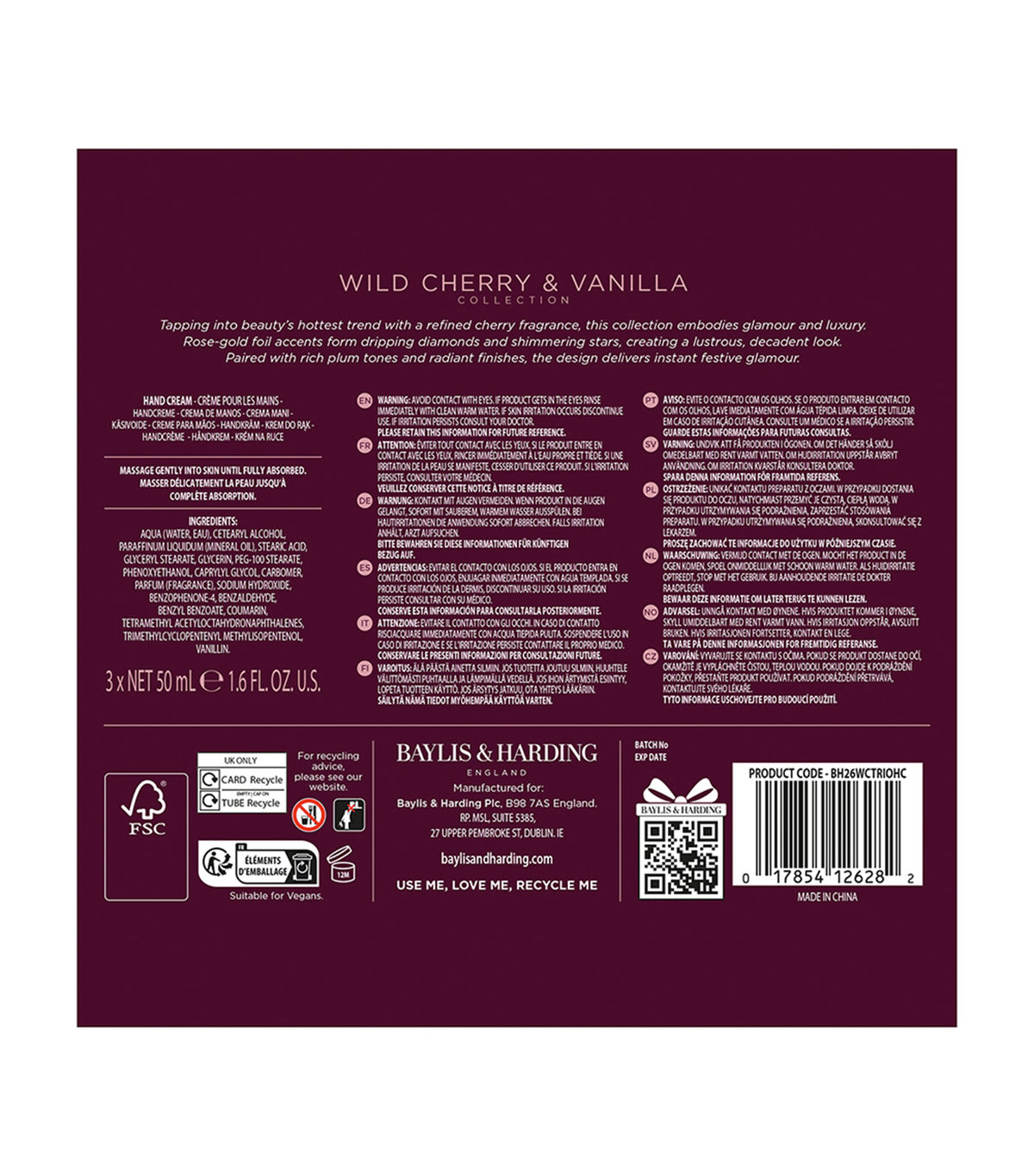 Wild Cherry and Vanilla Luxury Hand Treats Gift Set