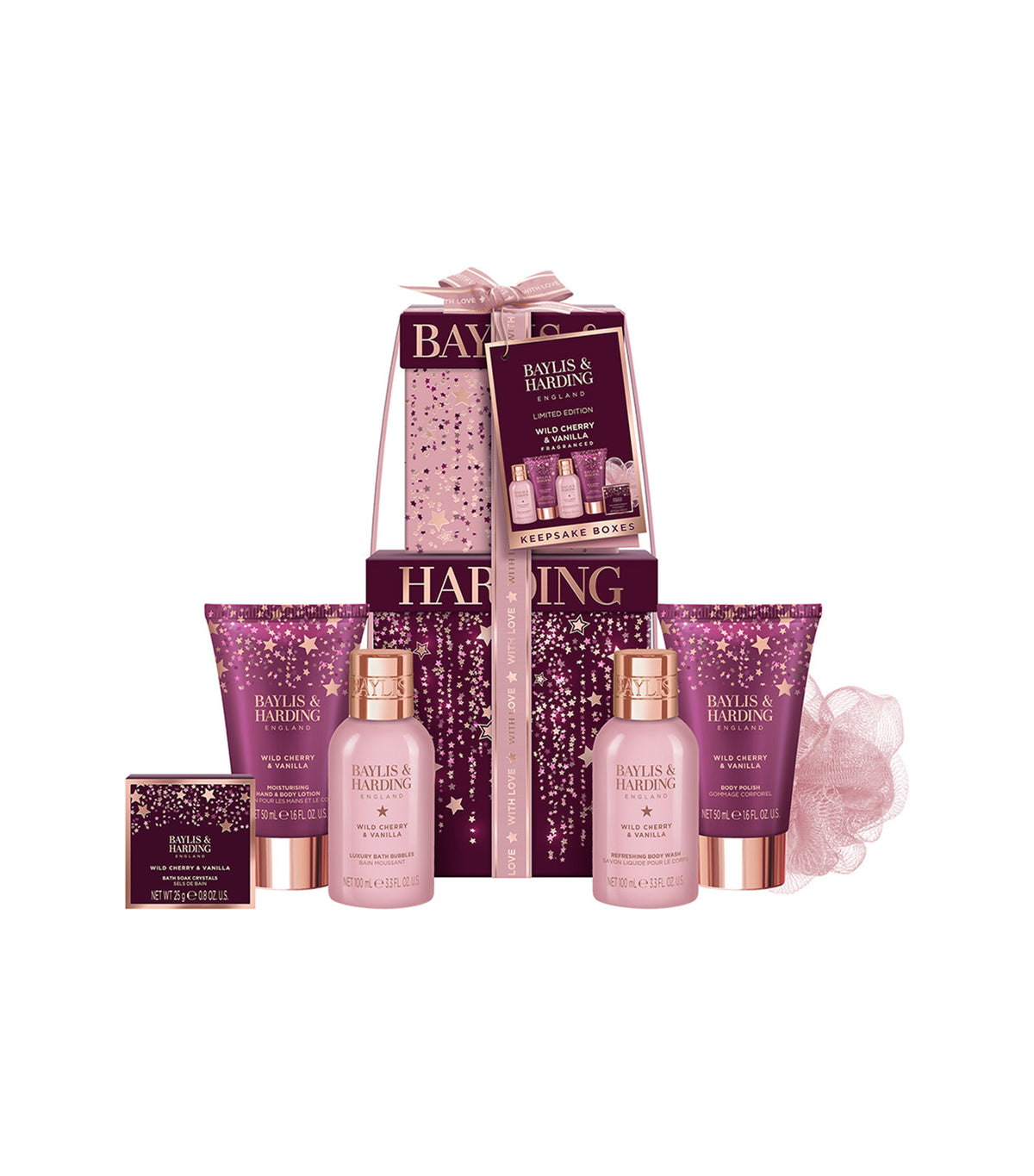 Wild Cherry and Vanilla Luxury Pamper Present Gift Set