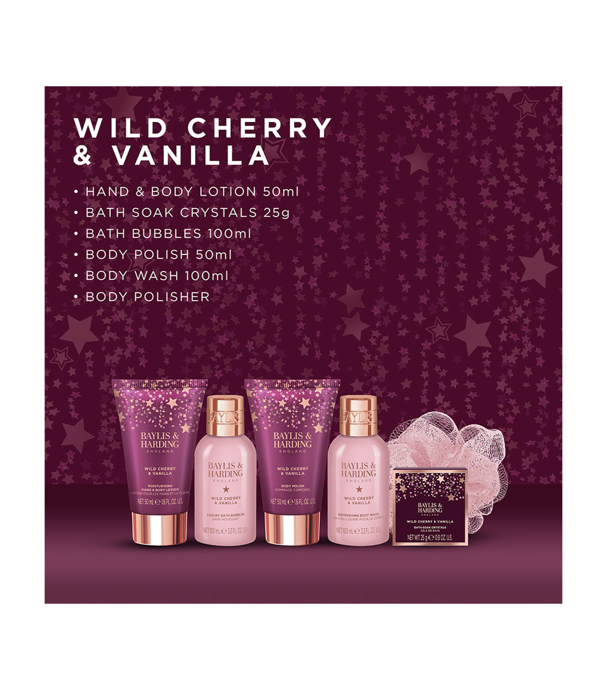 Wild Cherry and Vanilla Luxury Pamper Present Gift Set
