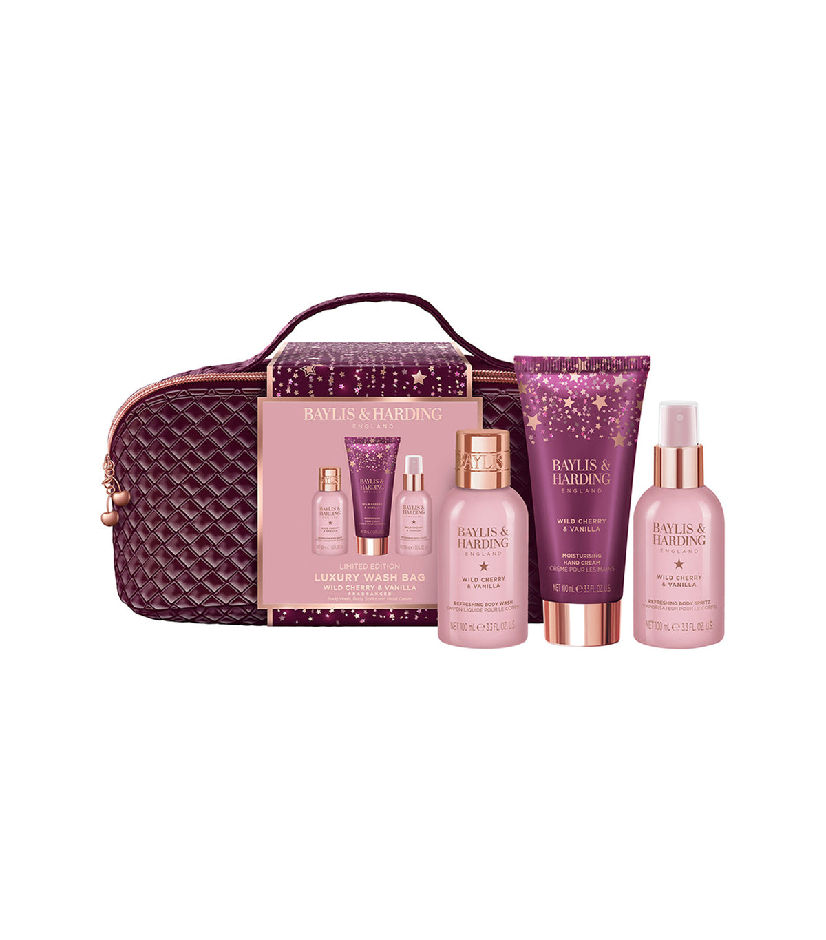 Wild Cherry and Vanilla Luxury Wash Bag Gift Set