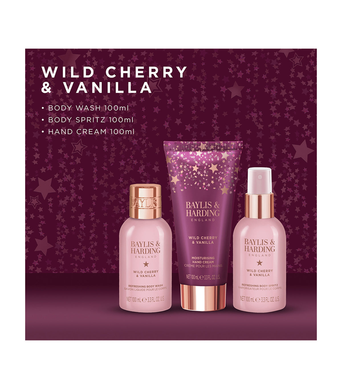 Wild Cherry and Vanilla Luxury Wash Bag Gift Set