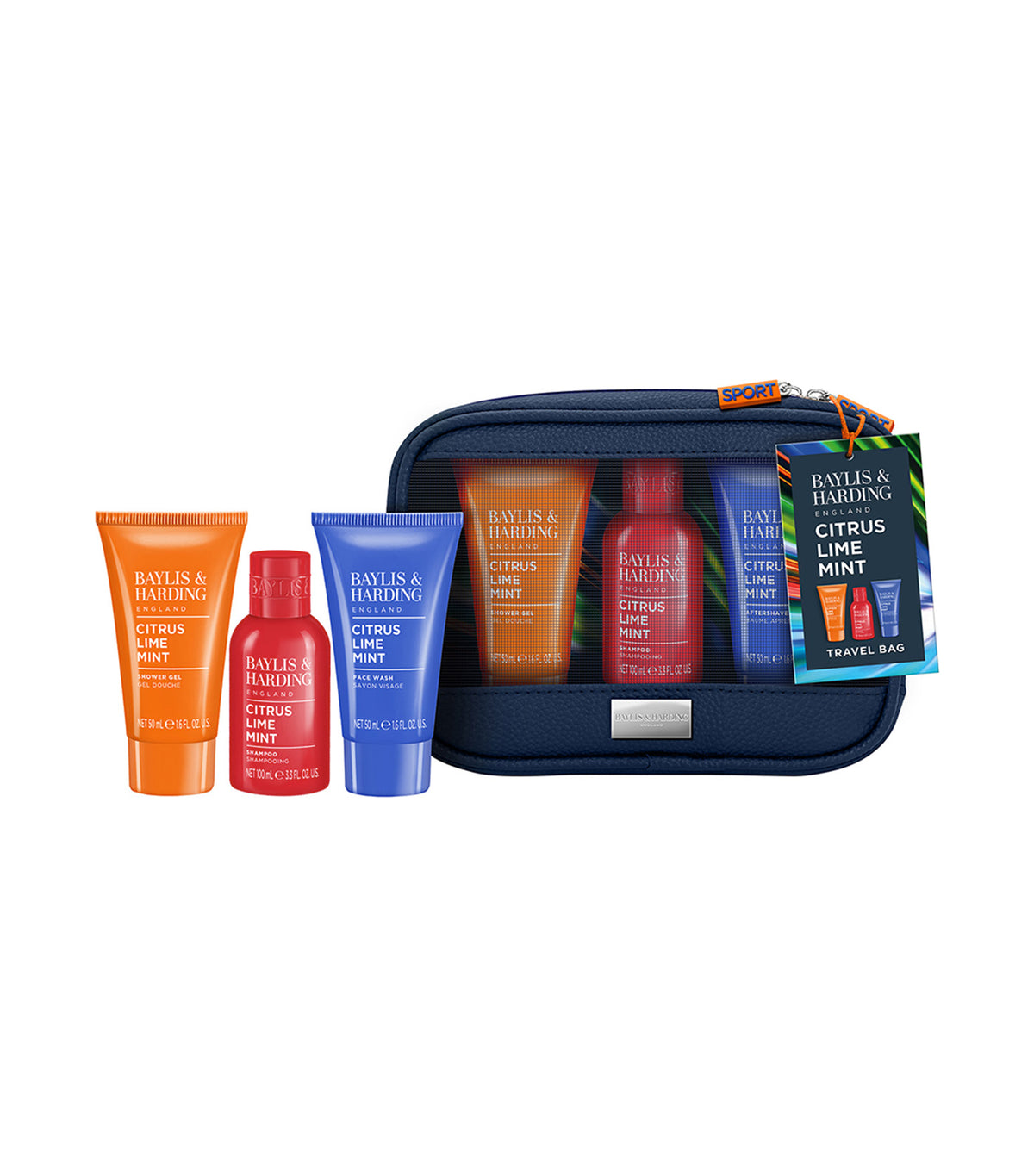 Citrus, Lime & Mint Mens Travel Bag Gift Set