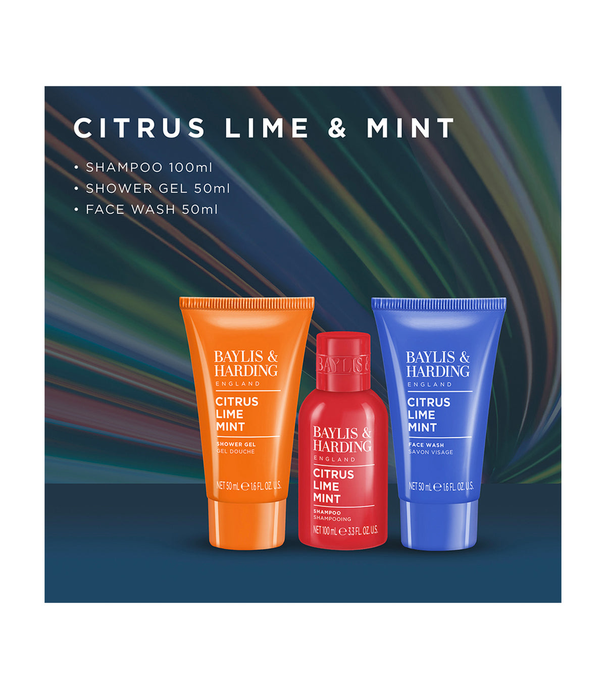 Citrus, Lime & Mint Mens Travel Bag Gift Set