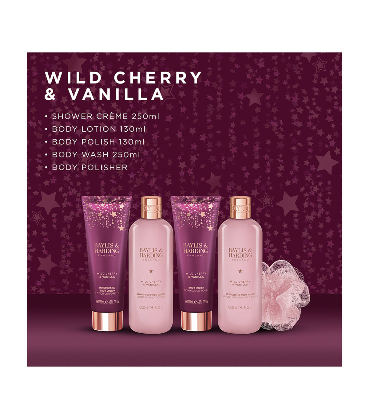Wild Cherry & Vanilla Luxury Pamper Beauty Box Gift Set