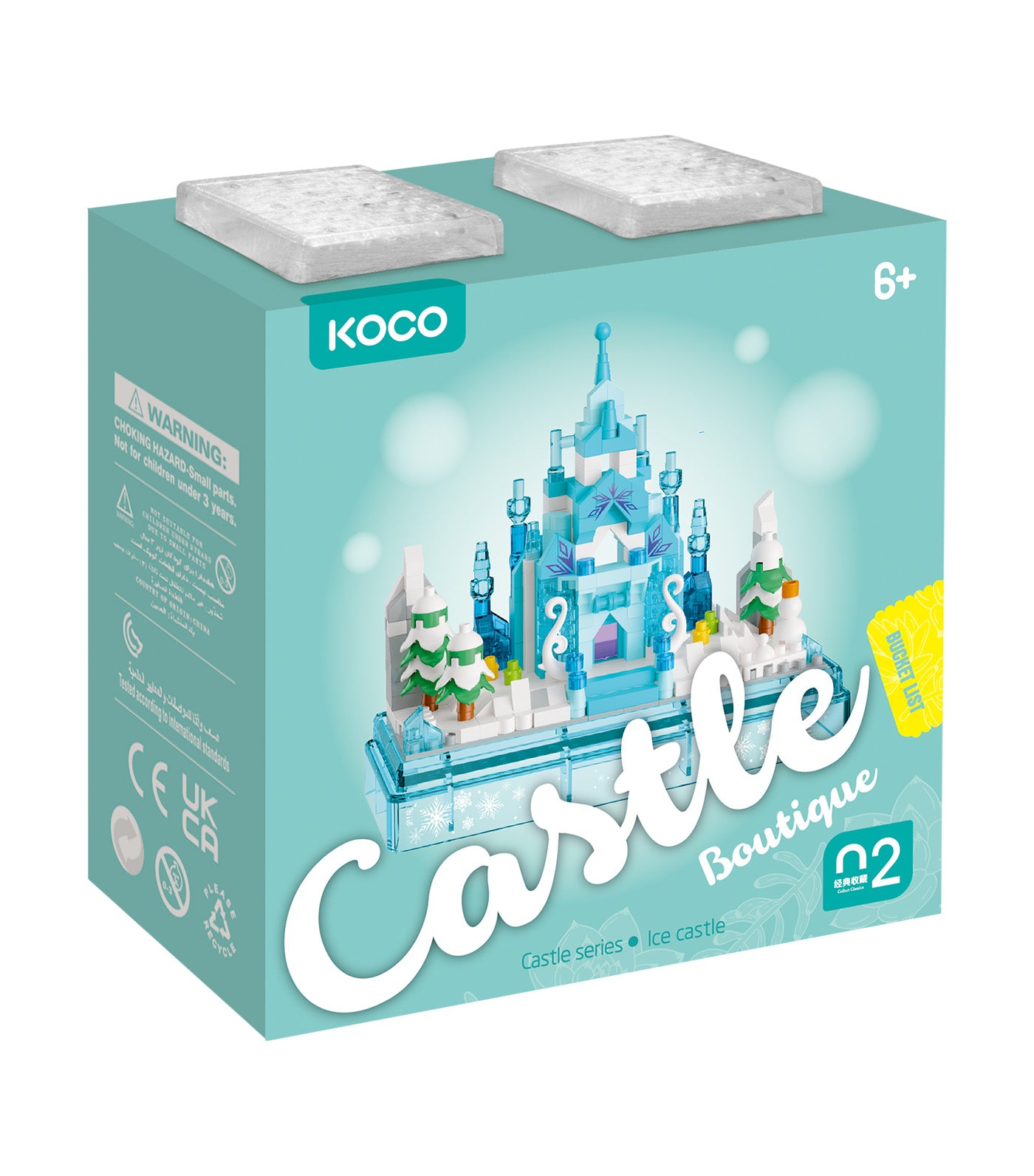 381-Piece Castle Ice and Snow Kids Building Bricks Toy