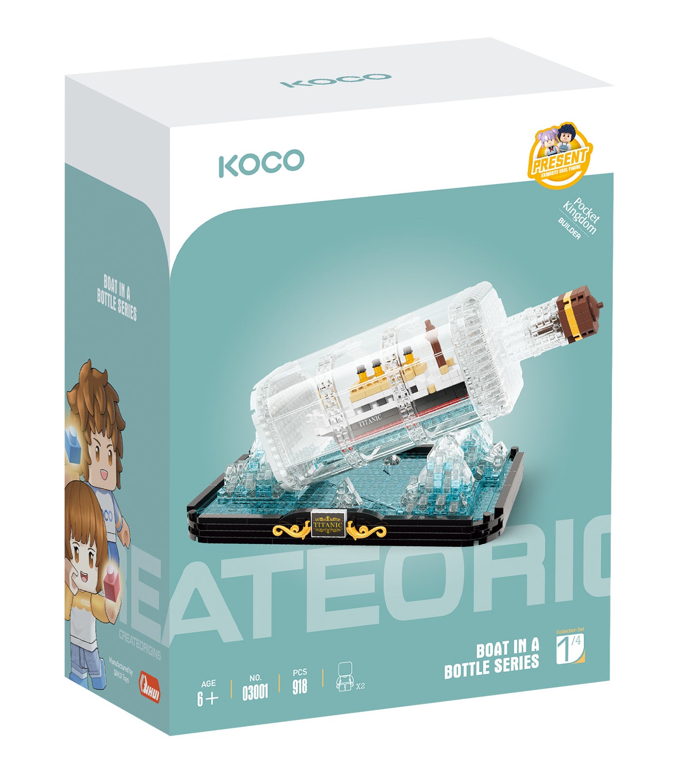 918-Piece Boat in a Bottle Drift Bottle Titanic