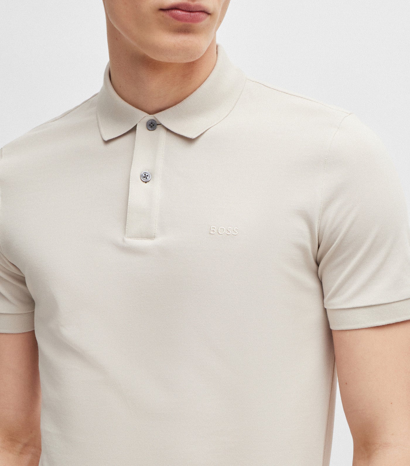 Pallas Cotton Polo Shirt with Embroidered Logo Open White