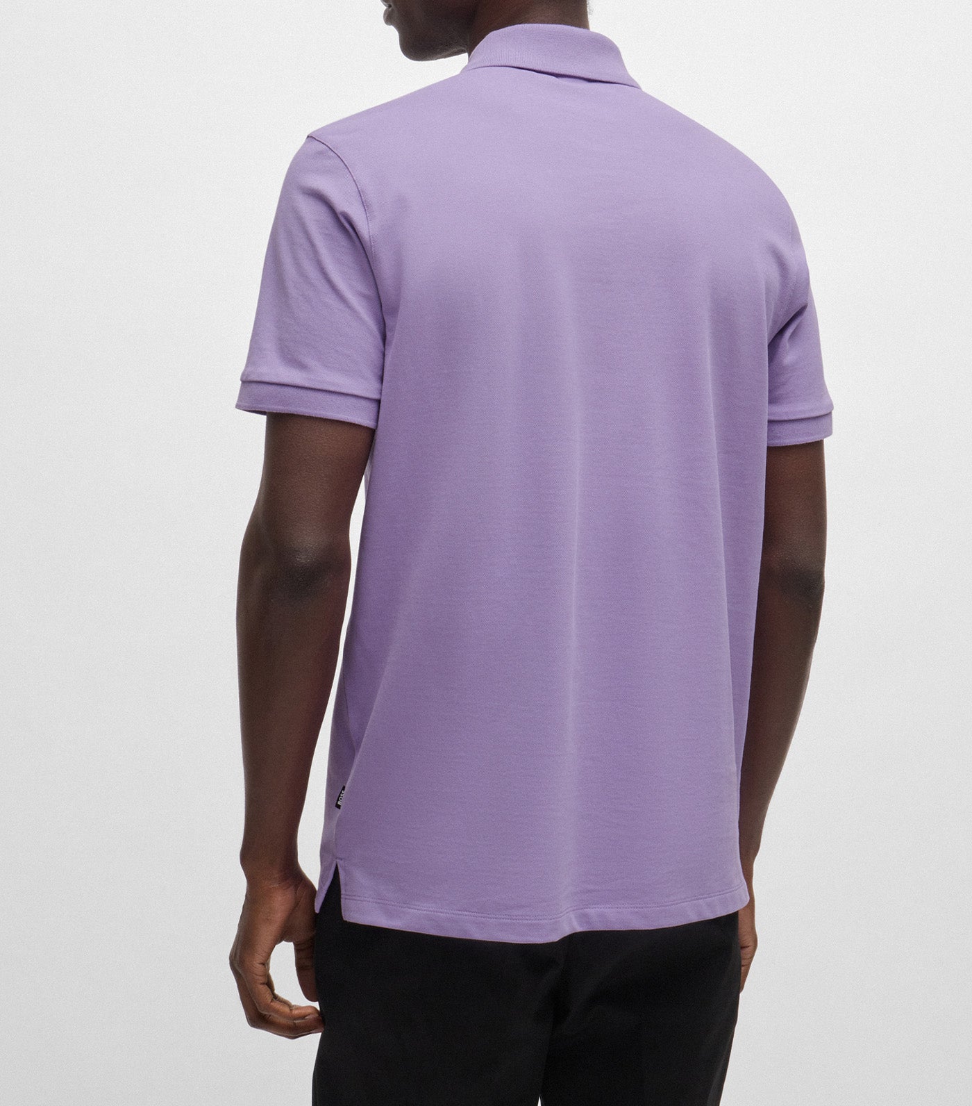 Pallas Cotton Polo Shirt with Embroidered Logo Light Purple