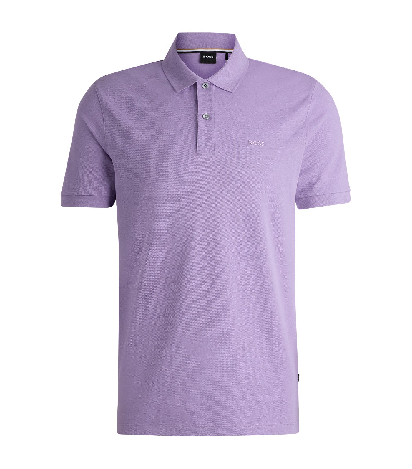 Pallas Cotton Polo Shirt with Embroidered Logo Light Purple