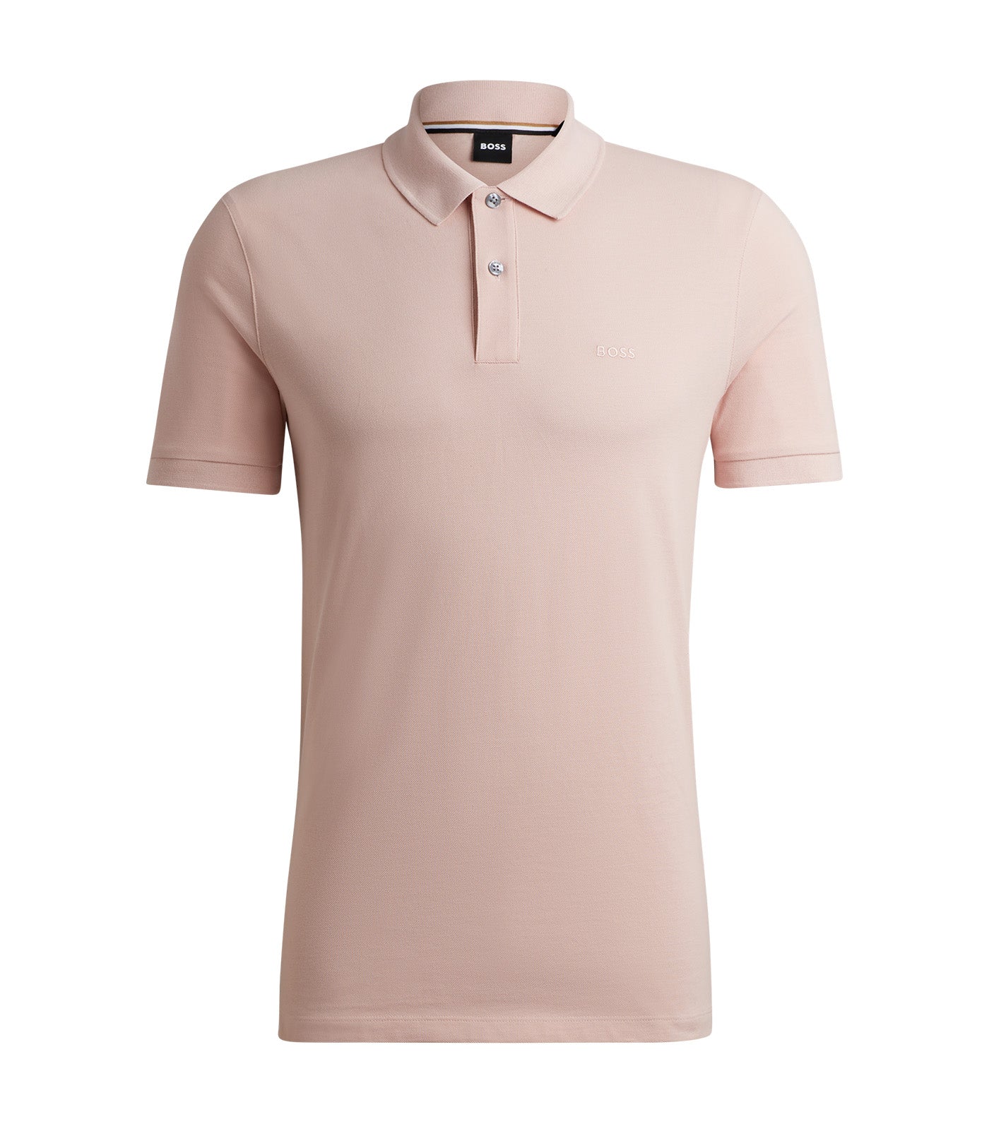 Pallas Cotton Polo Shirt with Embroidered Logo Light Pink