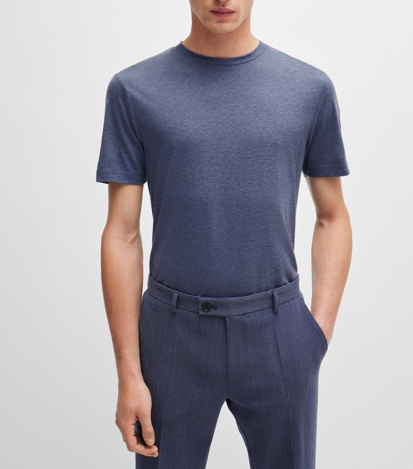 Slim-Fit T-Shirt in Performance Fabric Navy