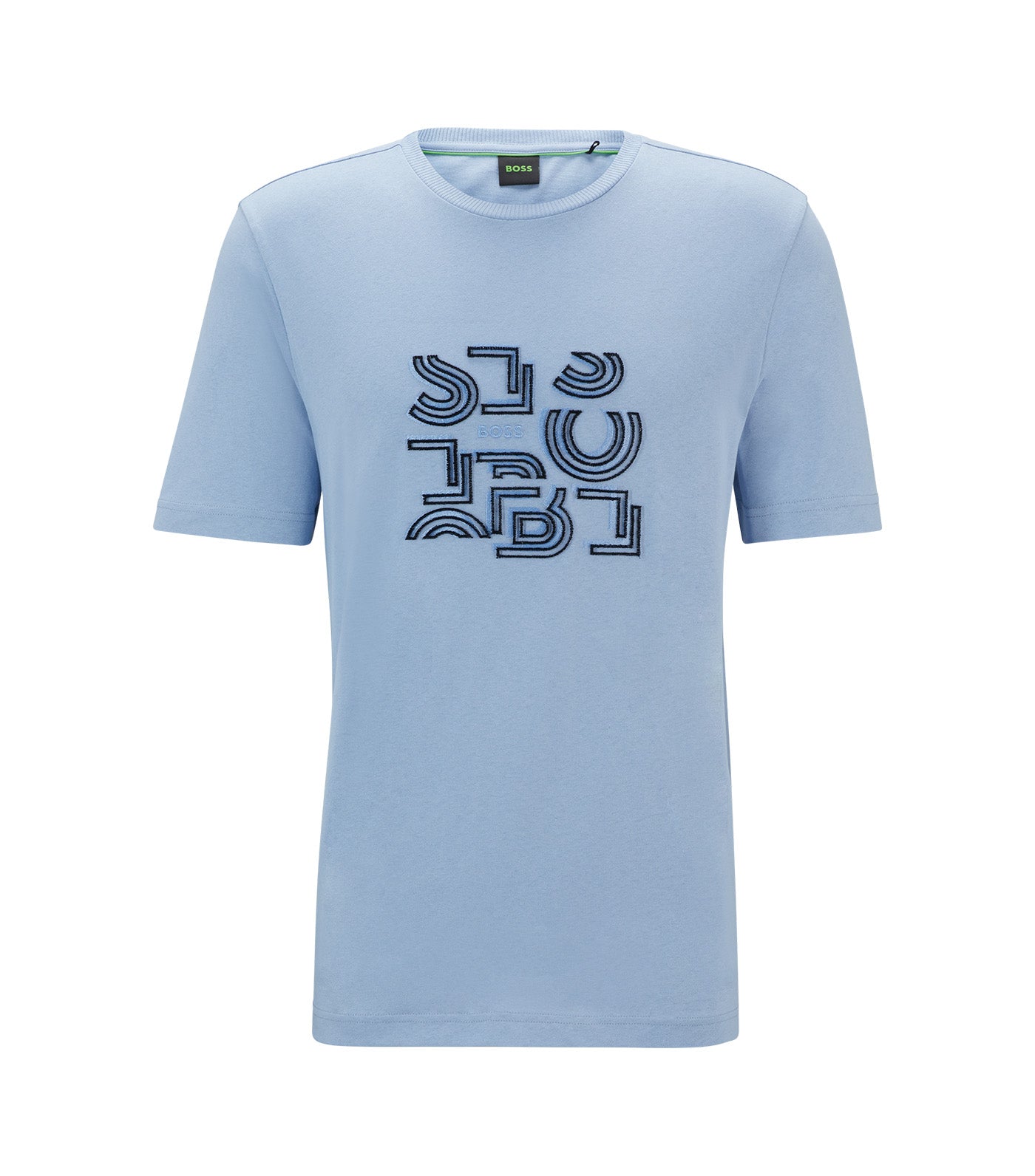 Tee 4 Cotton-Jersey Regular-Fit T-Shirt With Typographic Artwork Open Blue