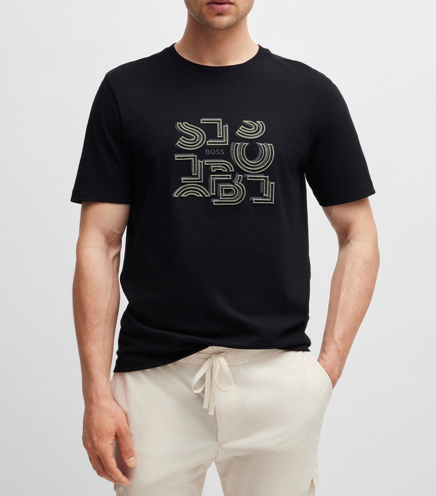 BOSS Tee 4 Cotton-Jersey Regular-Fit T-Shirt With