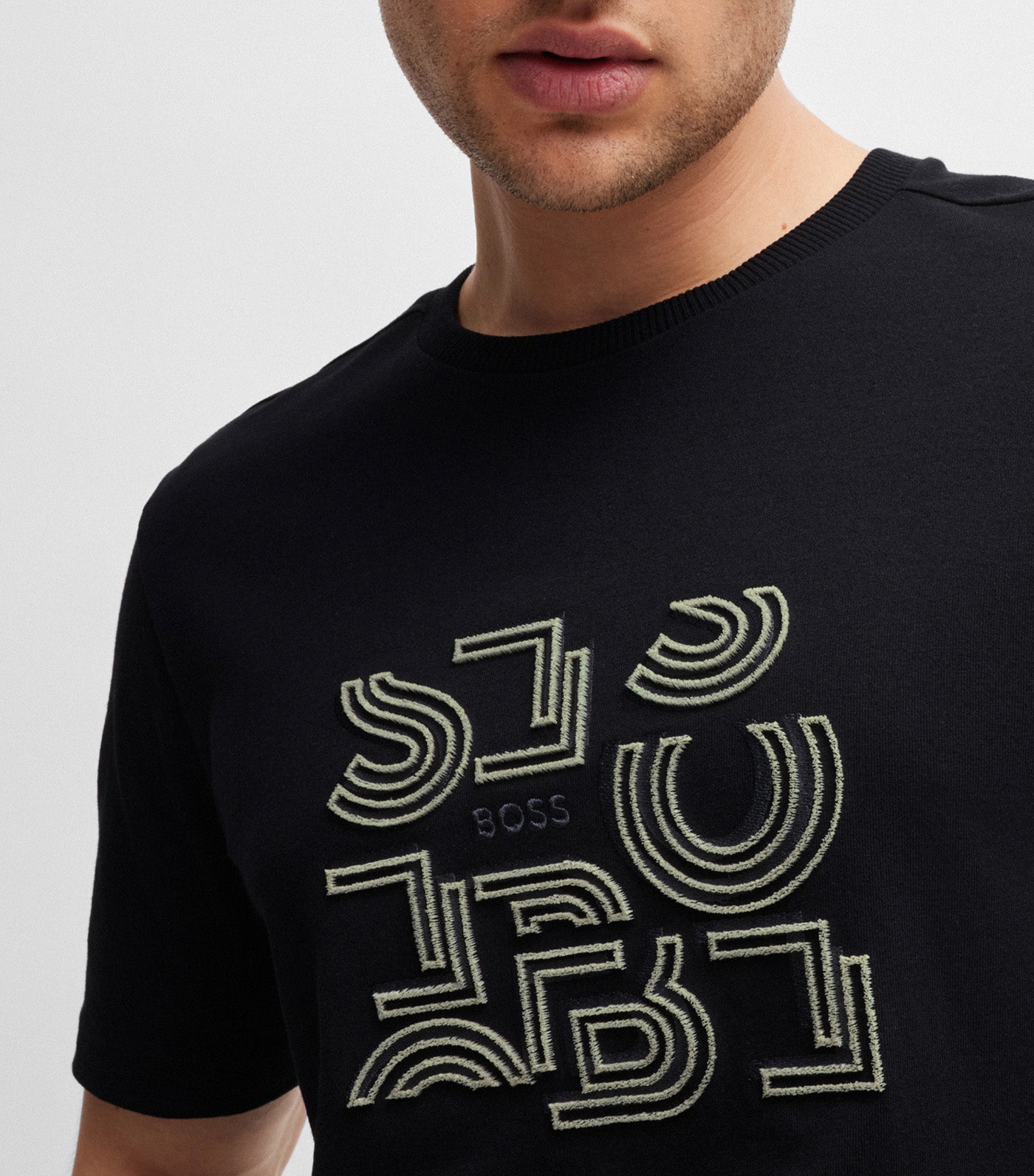 Tee 4 Cotton-Jersey Regular-Fit T-Shirt With Typographic Artwork Black