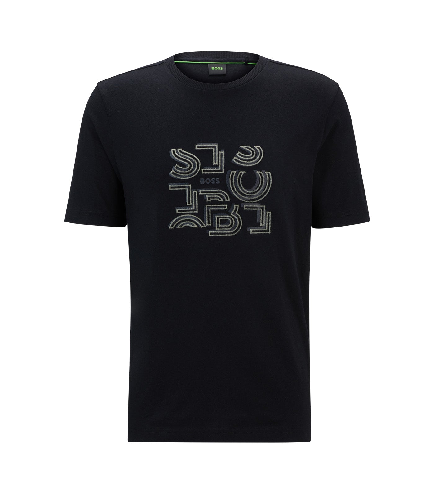 Tee 4 Cotton-Jersey Regular-Fit T-Shirt With Typographic Artwork Black