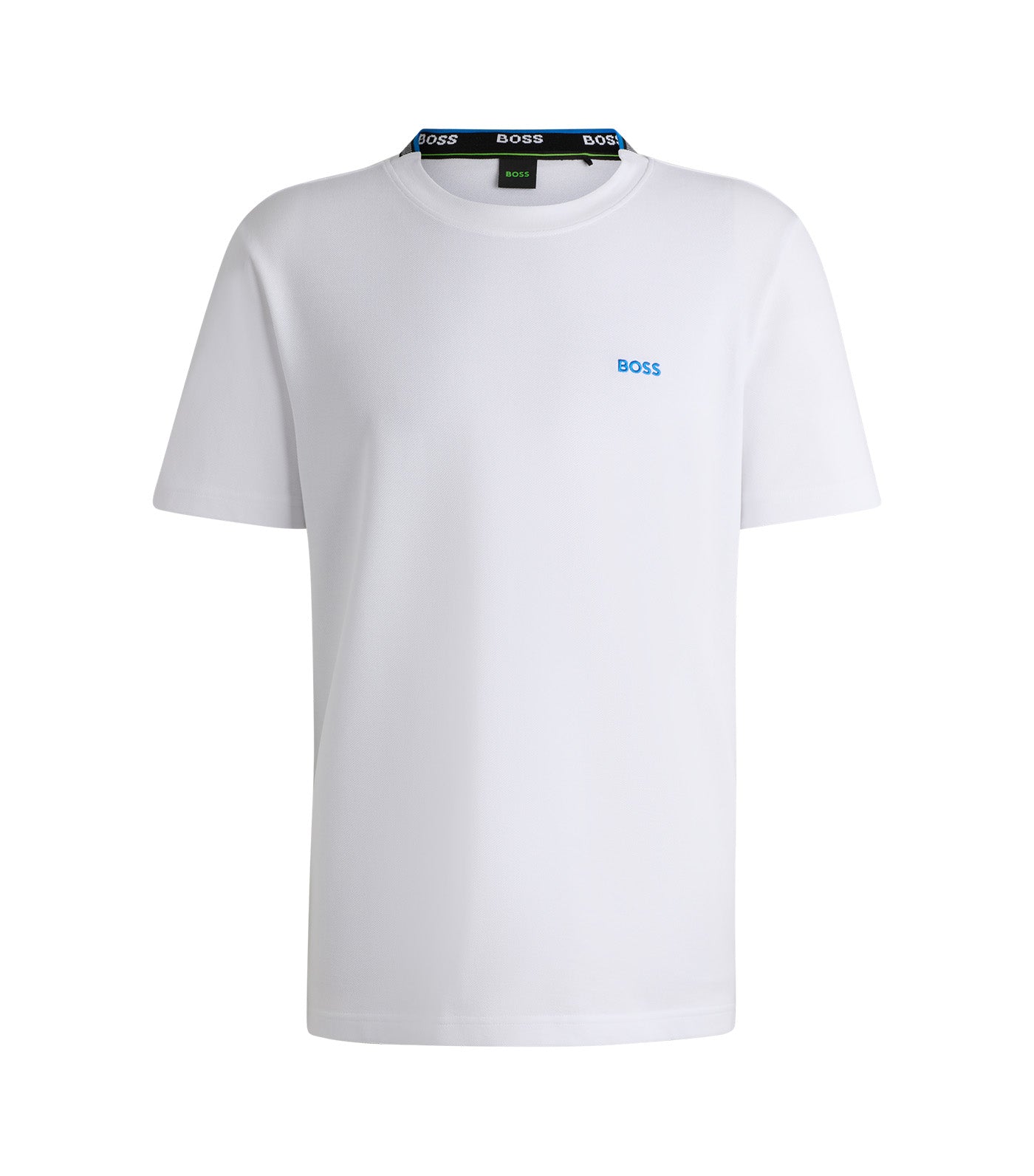 Taddy Cotton-Piqué T-Shirt With Oxford-Jacquard Back Collar Natural