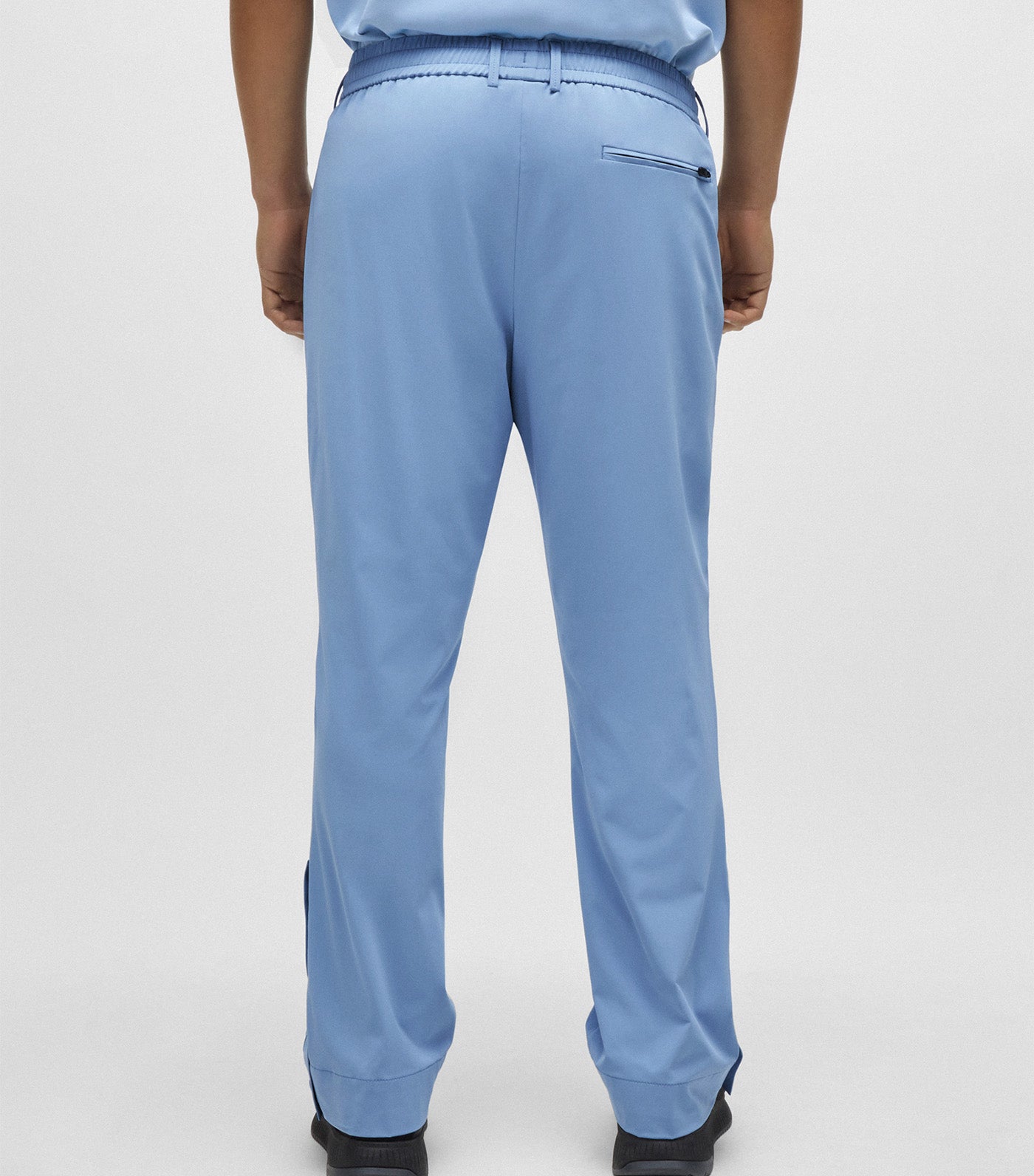 T_League Relaxed-Fit Trousers With Double-Monogram Badge Open Blue