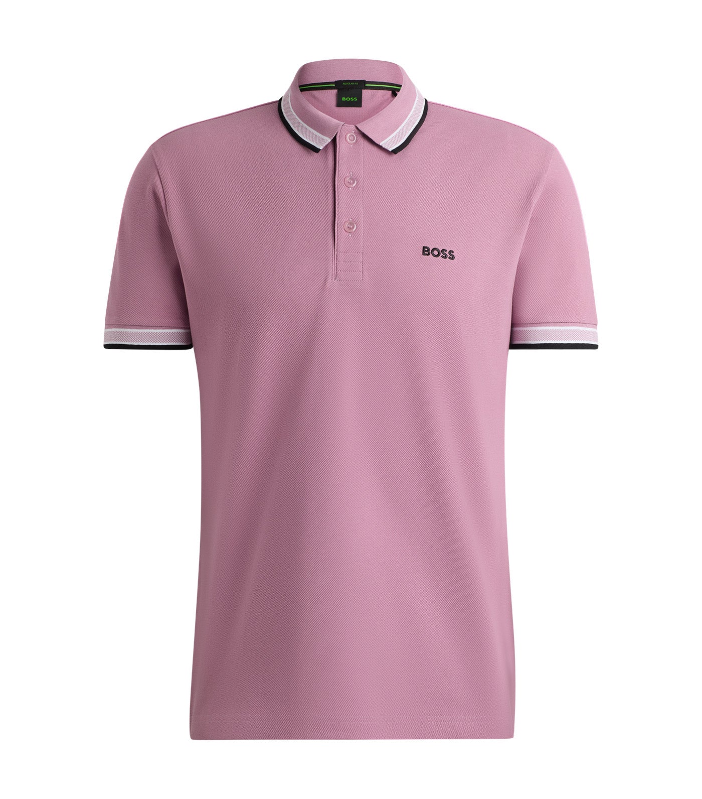 Paddy 4166 Cotton-Piqué Polo Shirt With Contrast Logo Light Purple