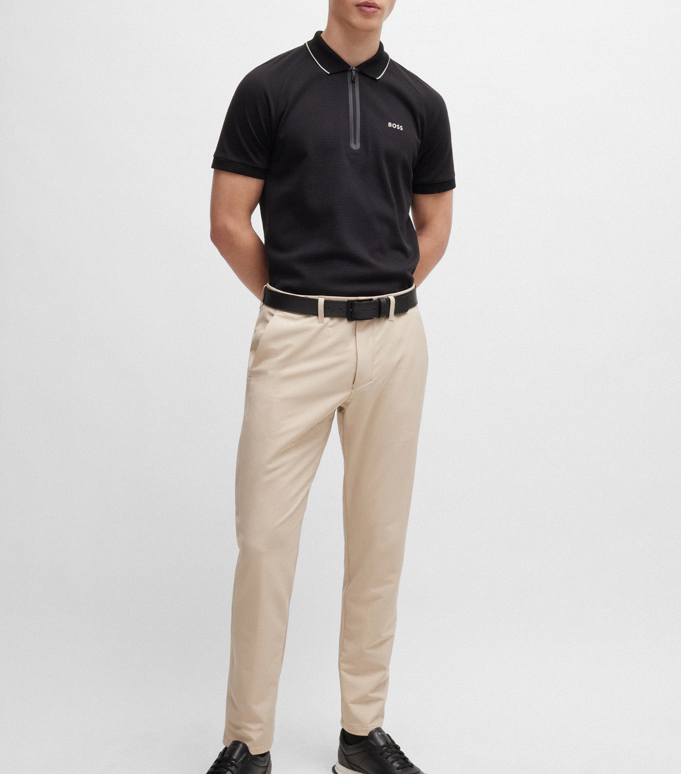 Philix Structured-Cotton Polo Shirt With Contrast Logo Black