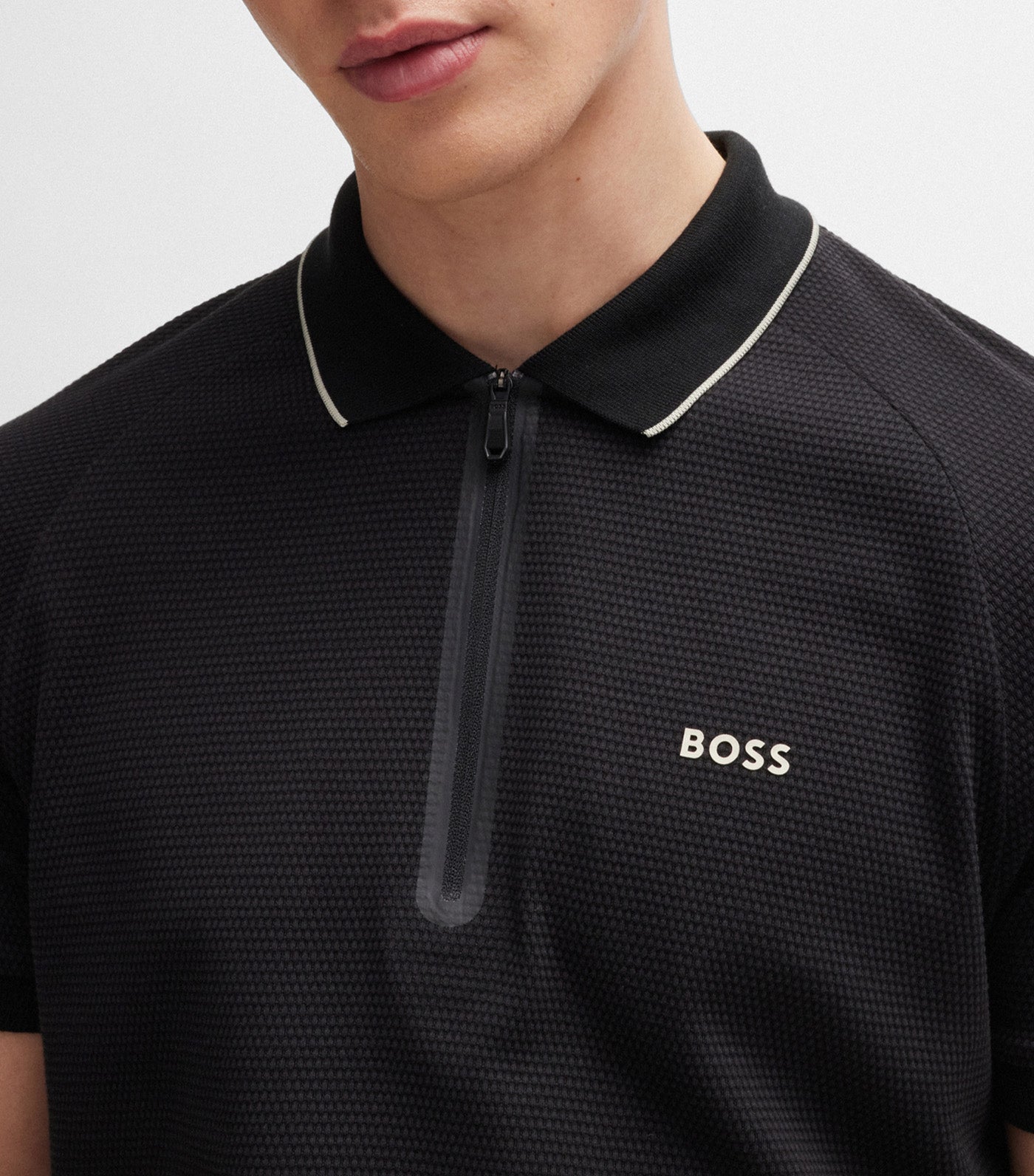 Philix Structured-Cotton Polo Shirt With Contrast Logo Black