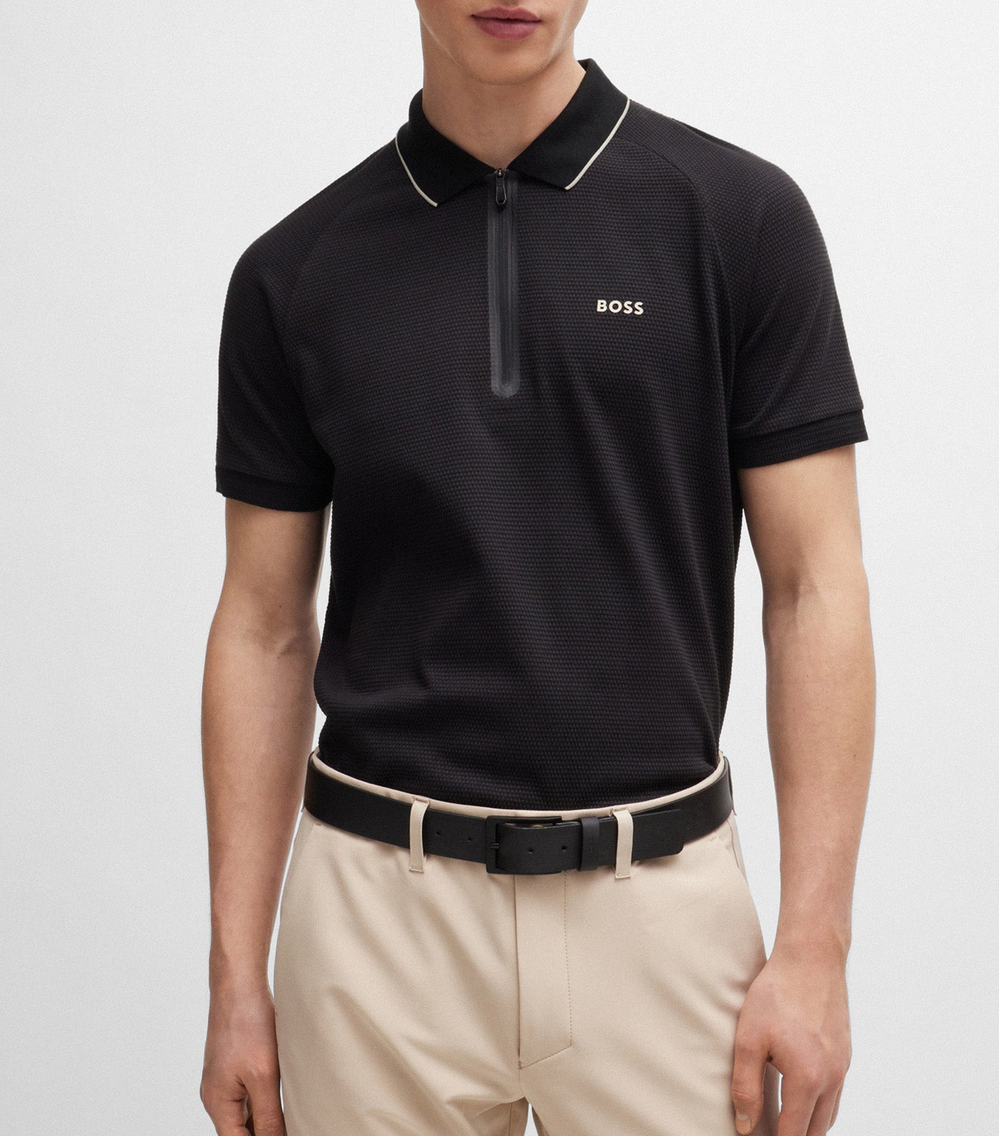 Philix Structured-Cotton Polo Shirt With Contrast Logo Black