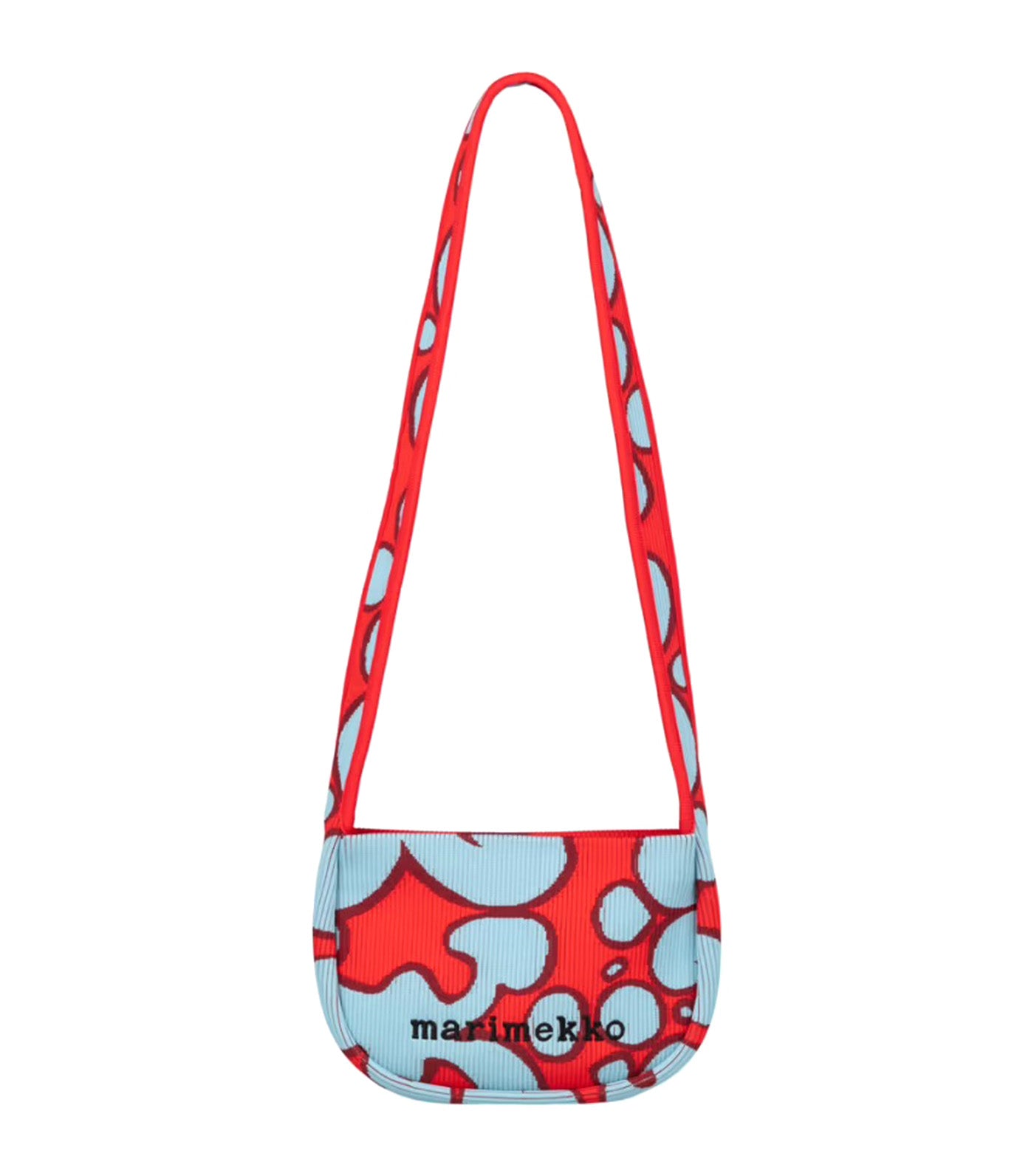 Knitted Crossbody Keidas Light Blue/Red