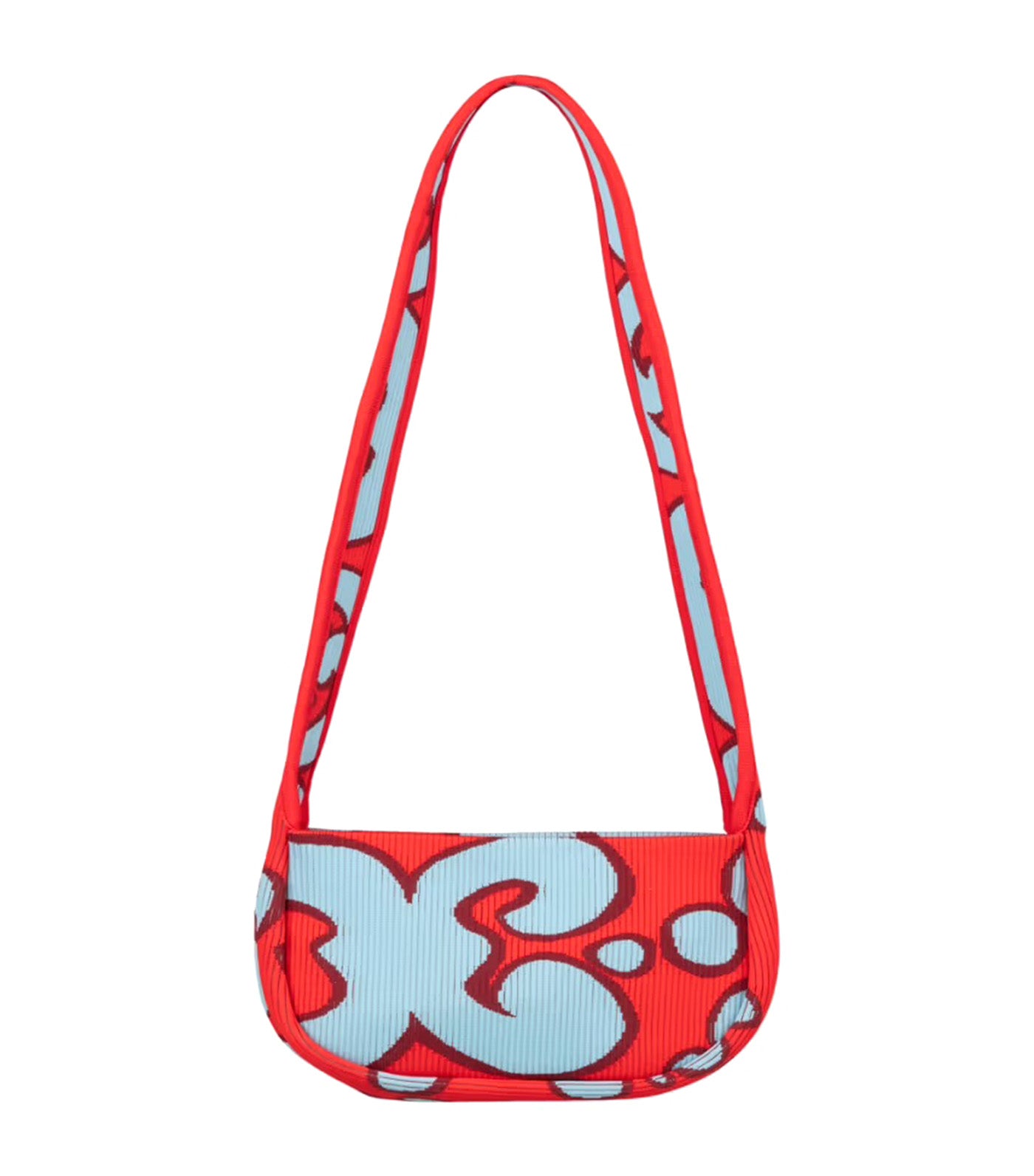 Knitted Crossbody Keidas Light Blue/Red