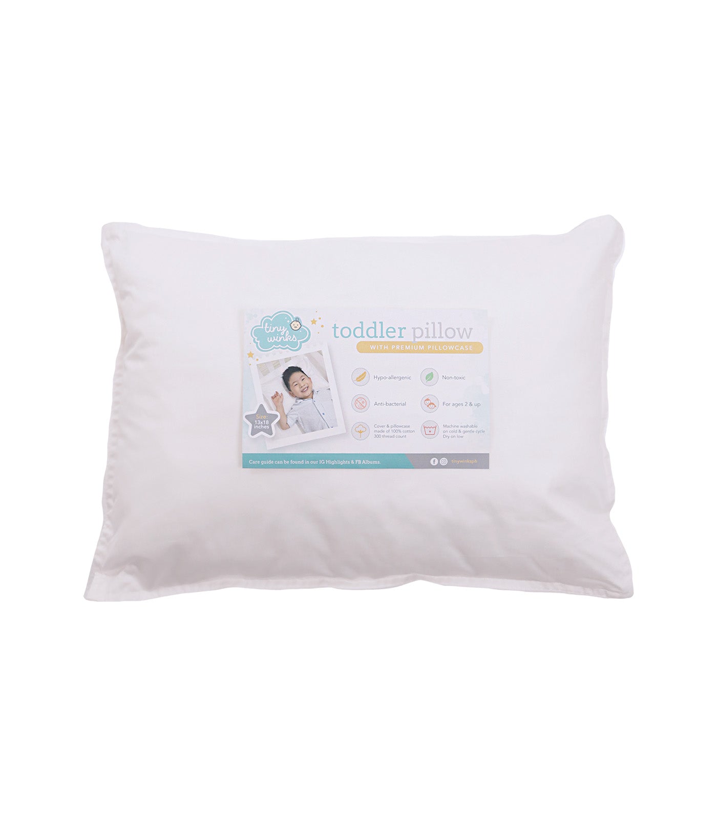 Toddler Head Pillow with Pillowcase