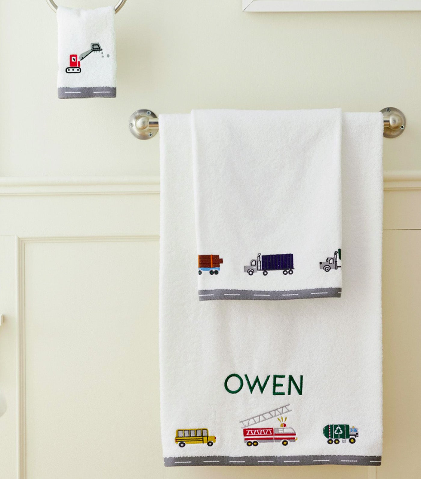Busy Trucks Bath Towels