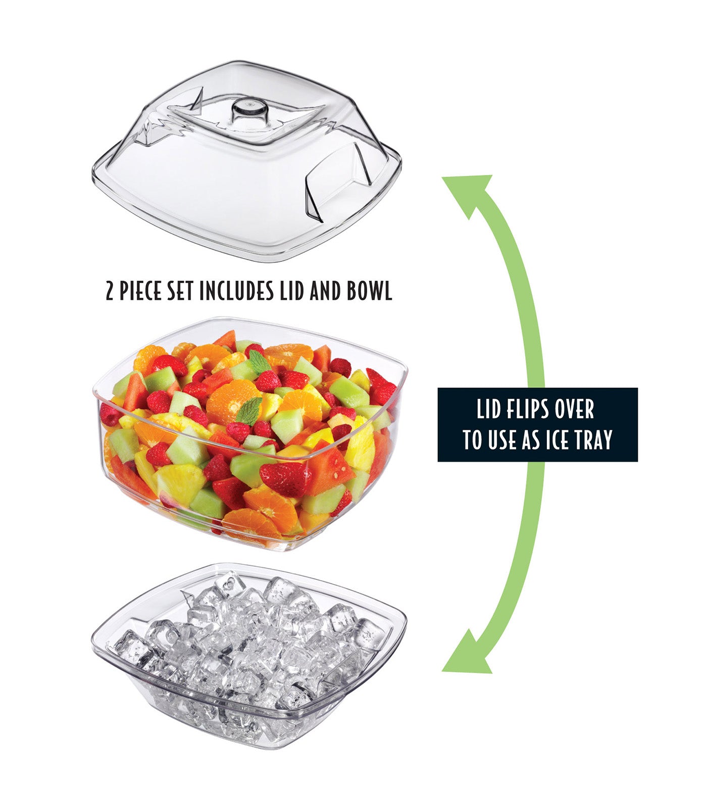 Flip-Lid Salad On Ice Bowl