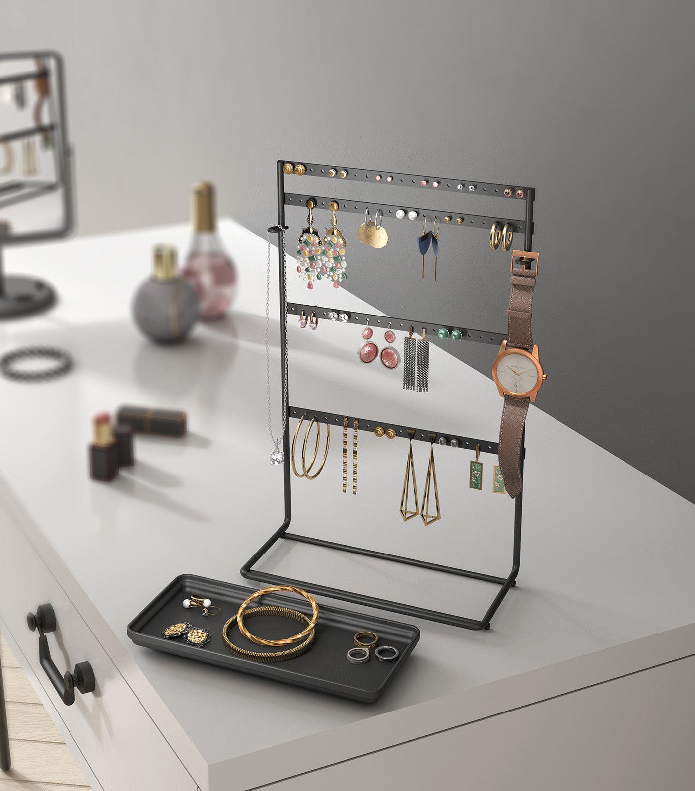 Earrings Holder Black