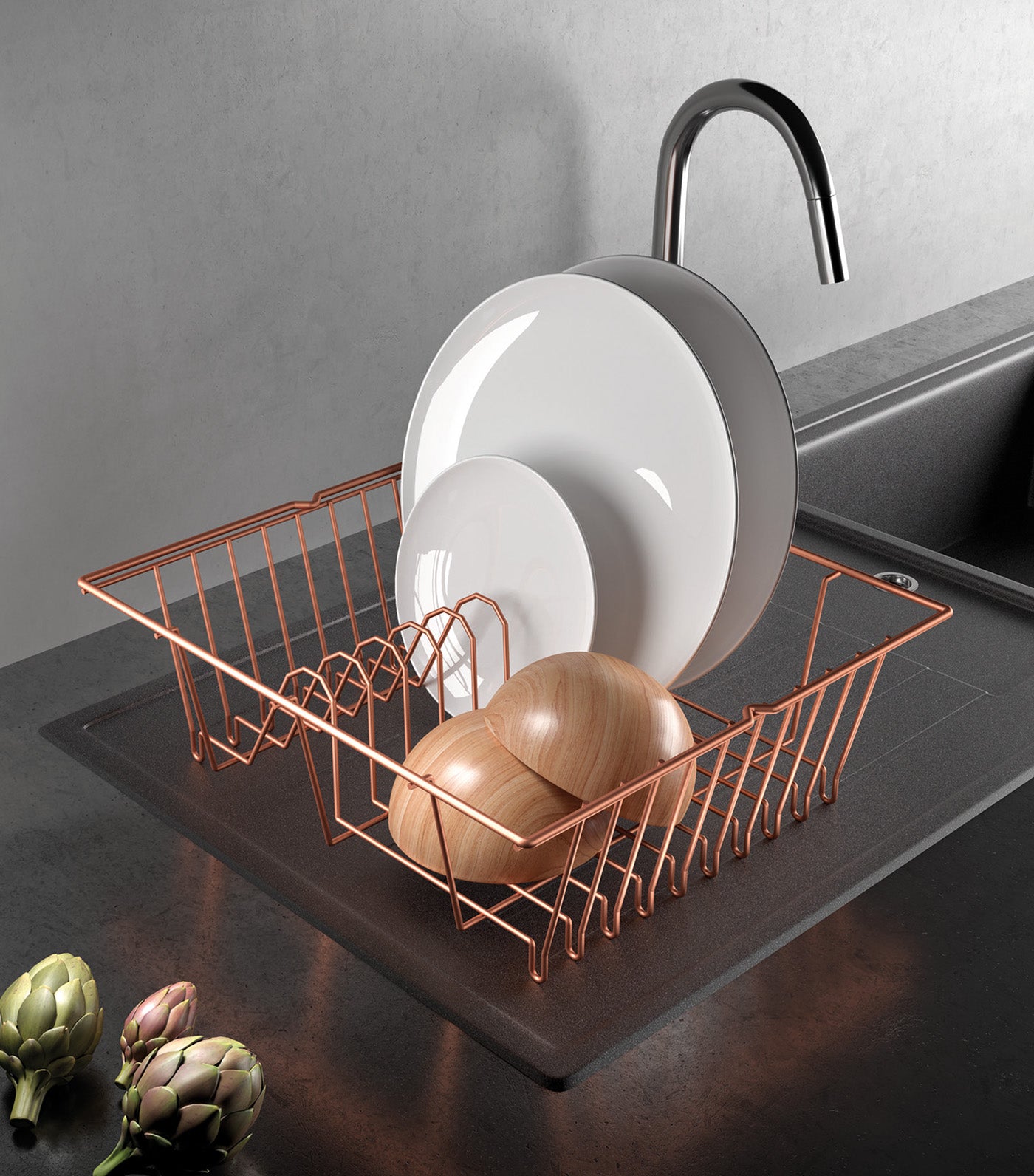Dish Drainer Lipsia Copper