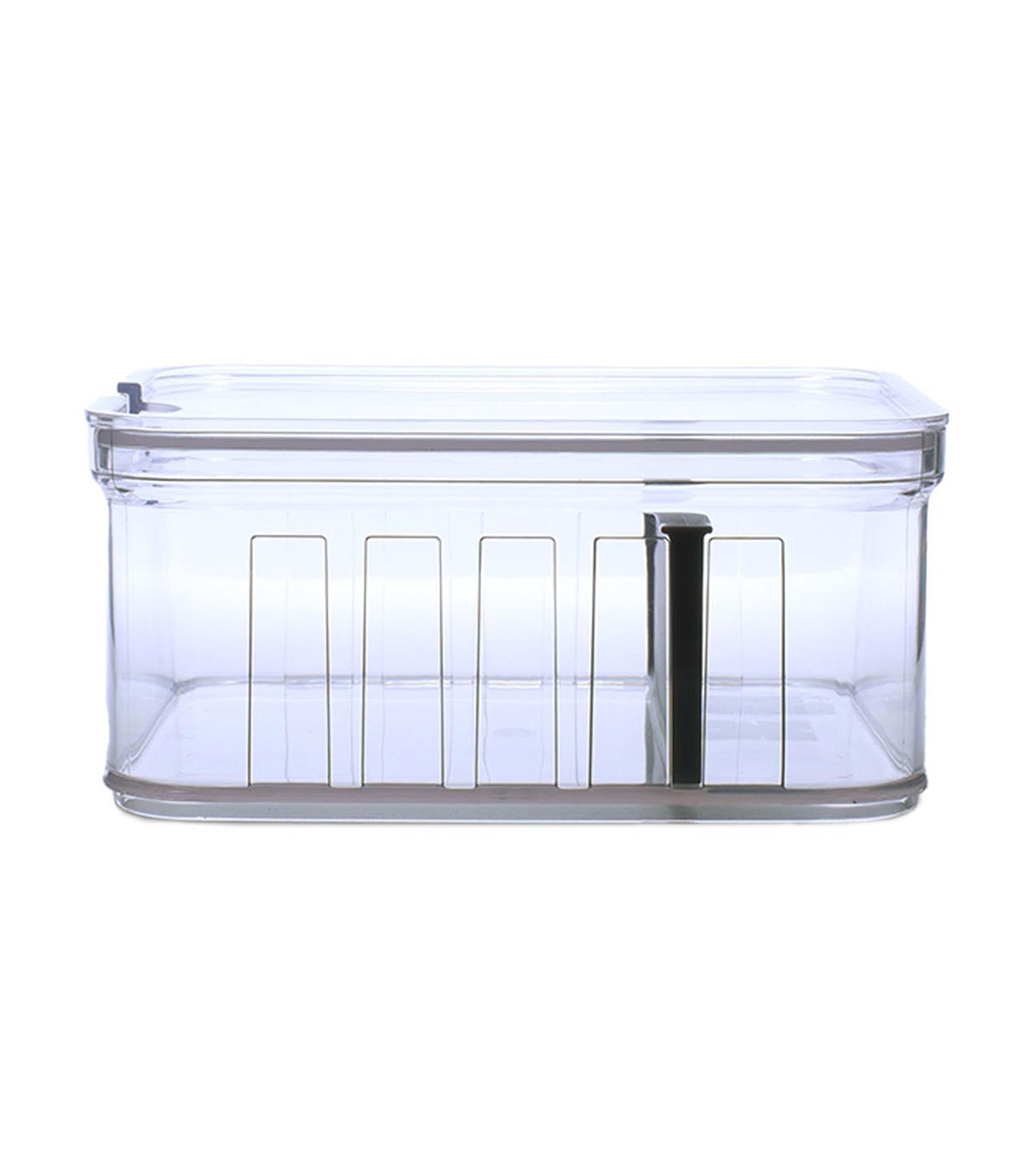 Crisp Small Divided Bin Clear/Gray.