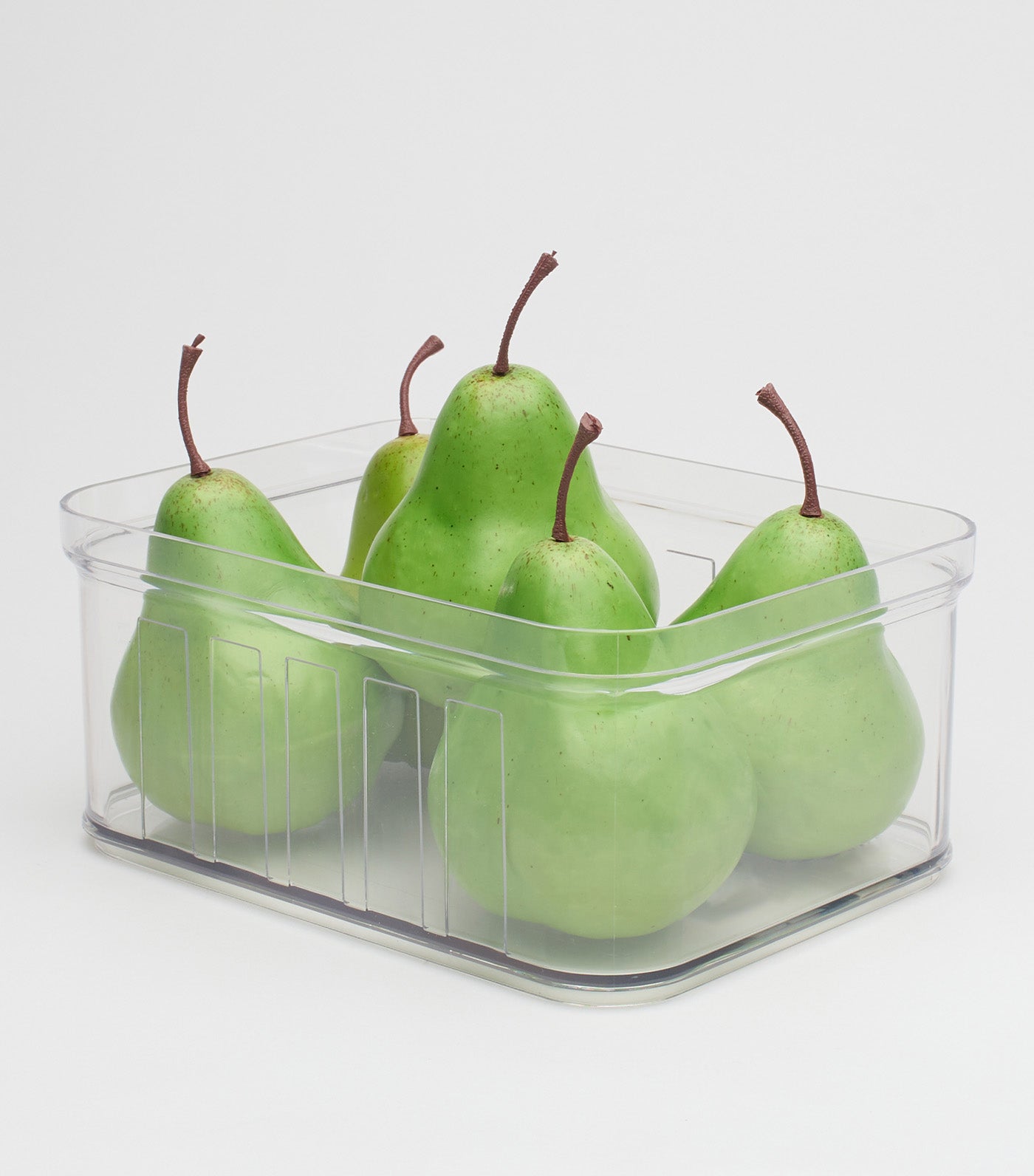 Crisp Small Divided Bin Clear/Gray.