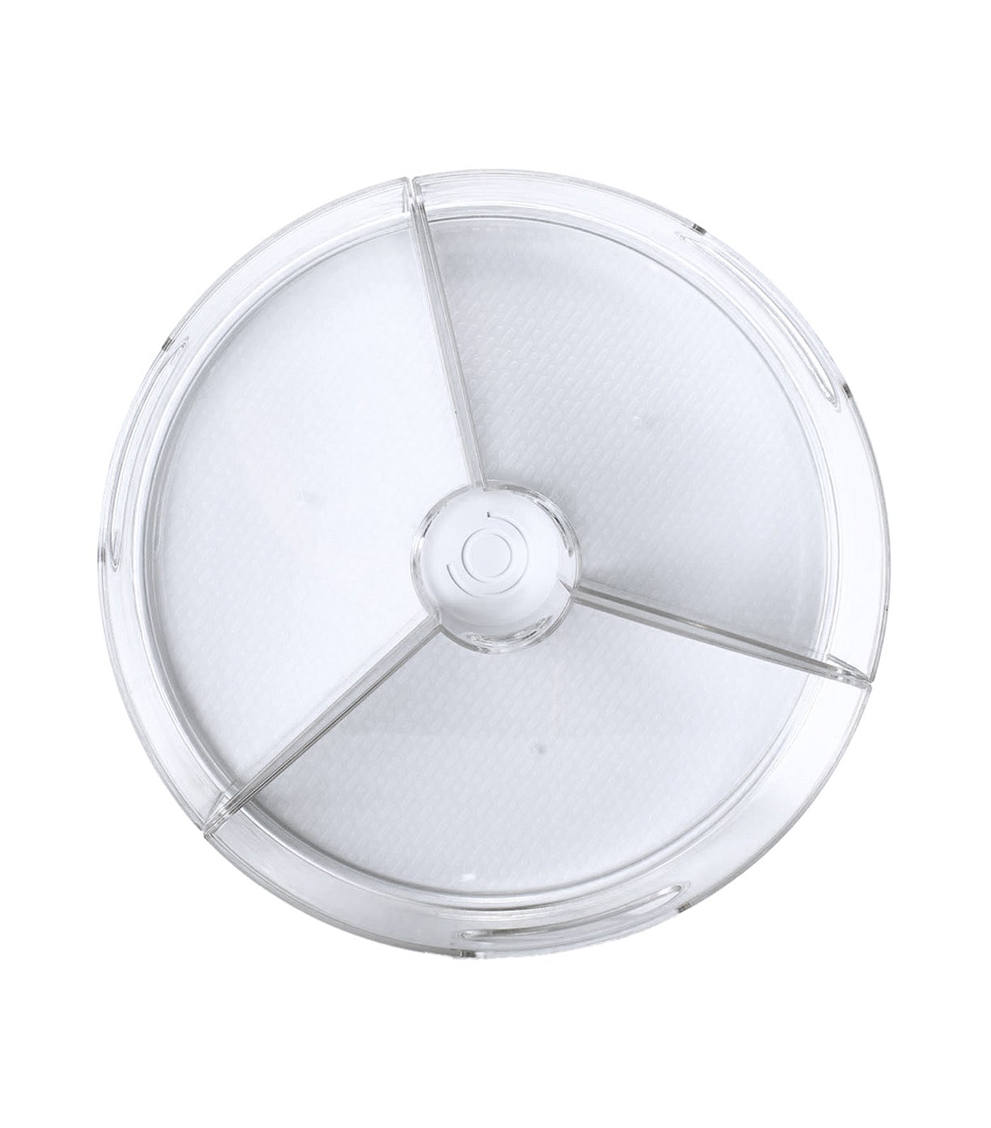 Crazy Susan 2-Tier Turntable with Bins White